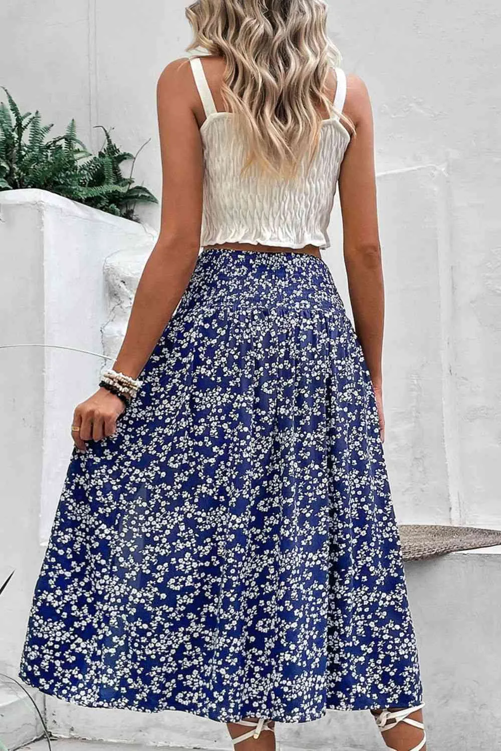 🌸 Ditsy Floral Slit High Waist Skirt 🌸