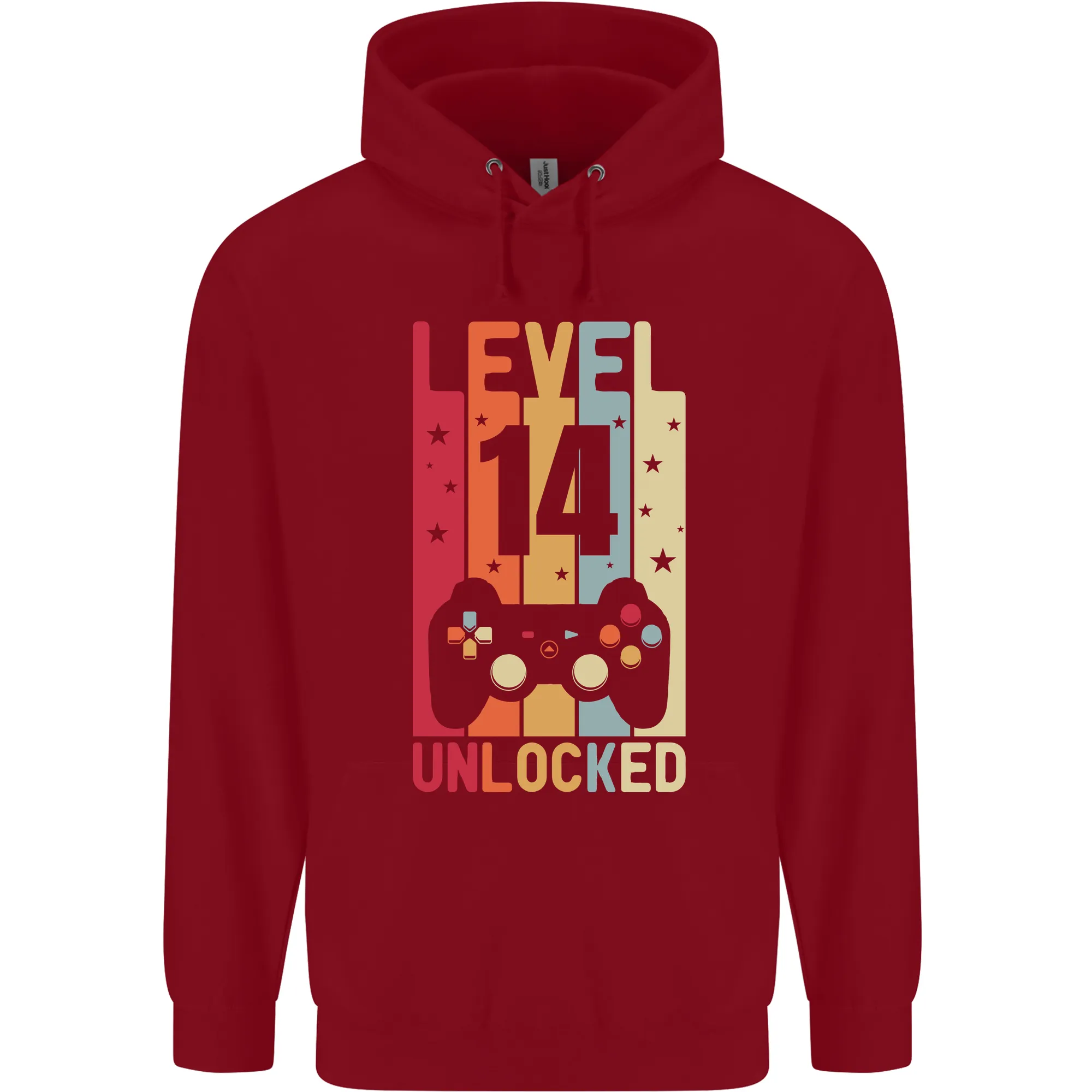 14th Birthday 14 Year Old Level Up Gaming Childrens Kids Hoodie