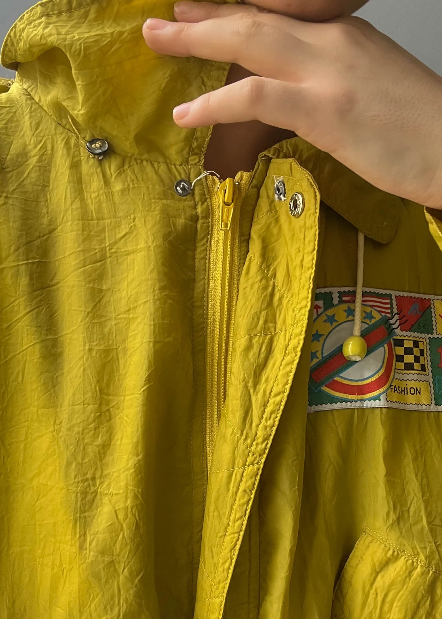 90's Chartreuse Bomber (S-M)