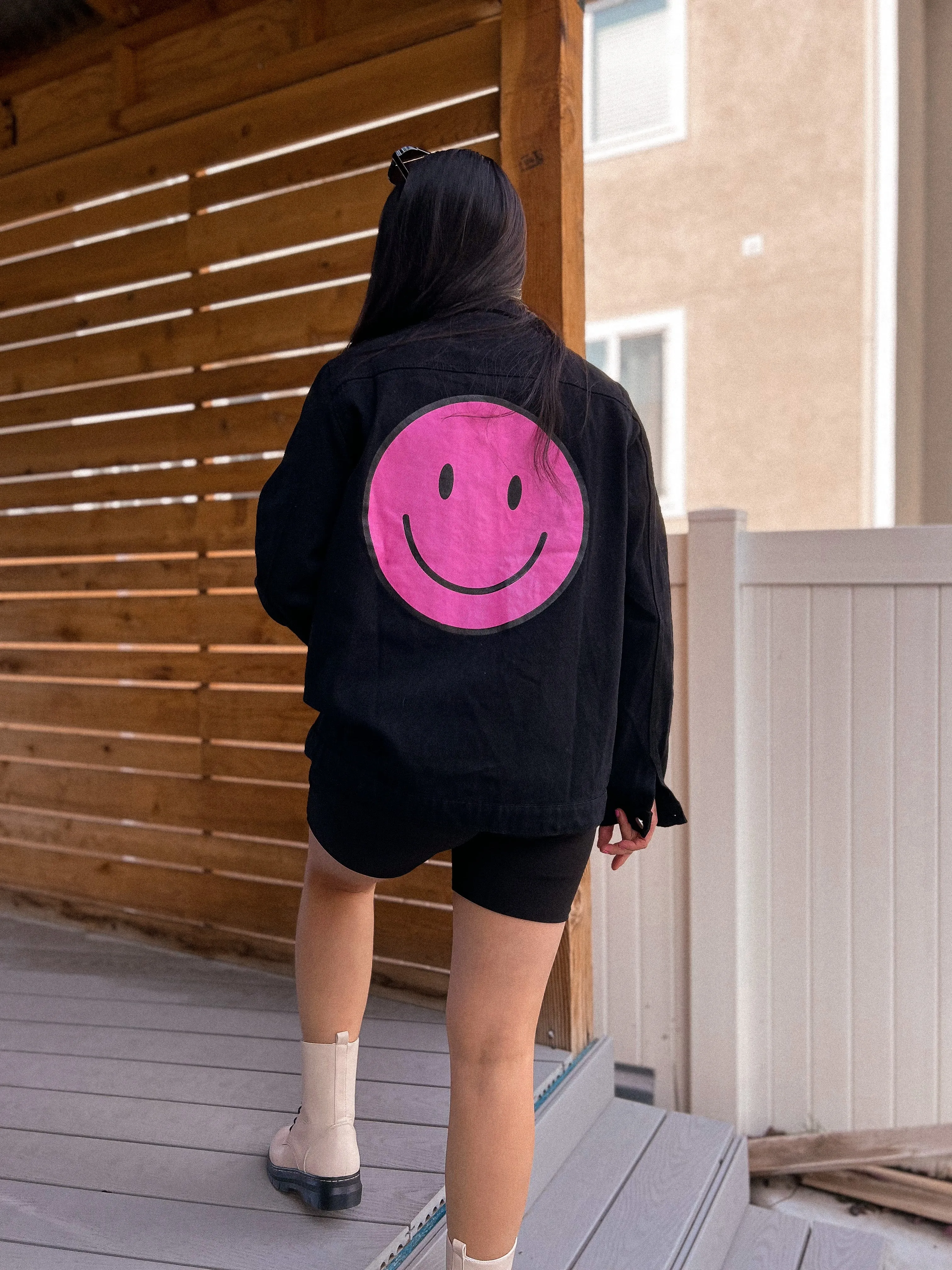 all smiles denim jacket