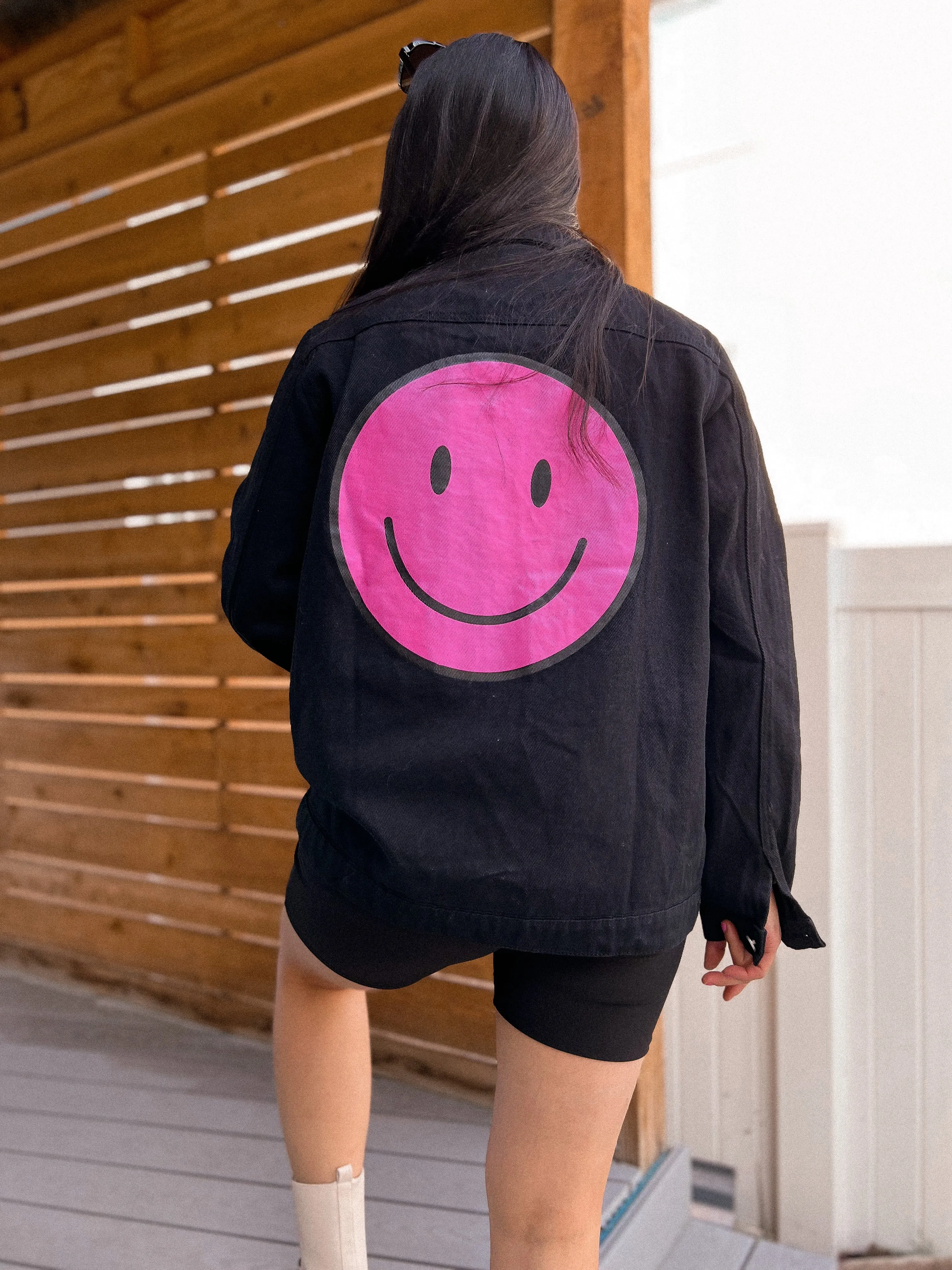 all smiles denim jacket