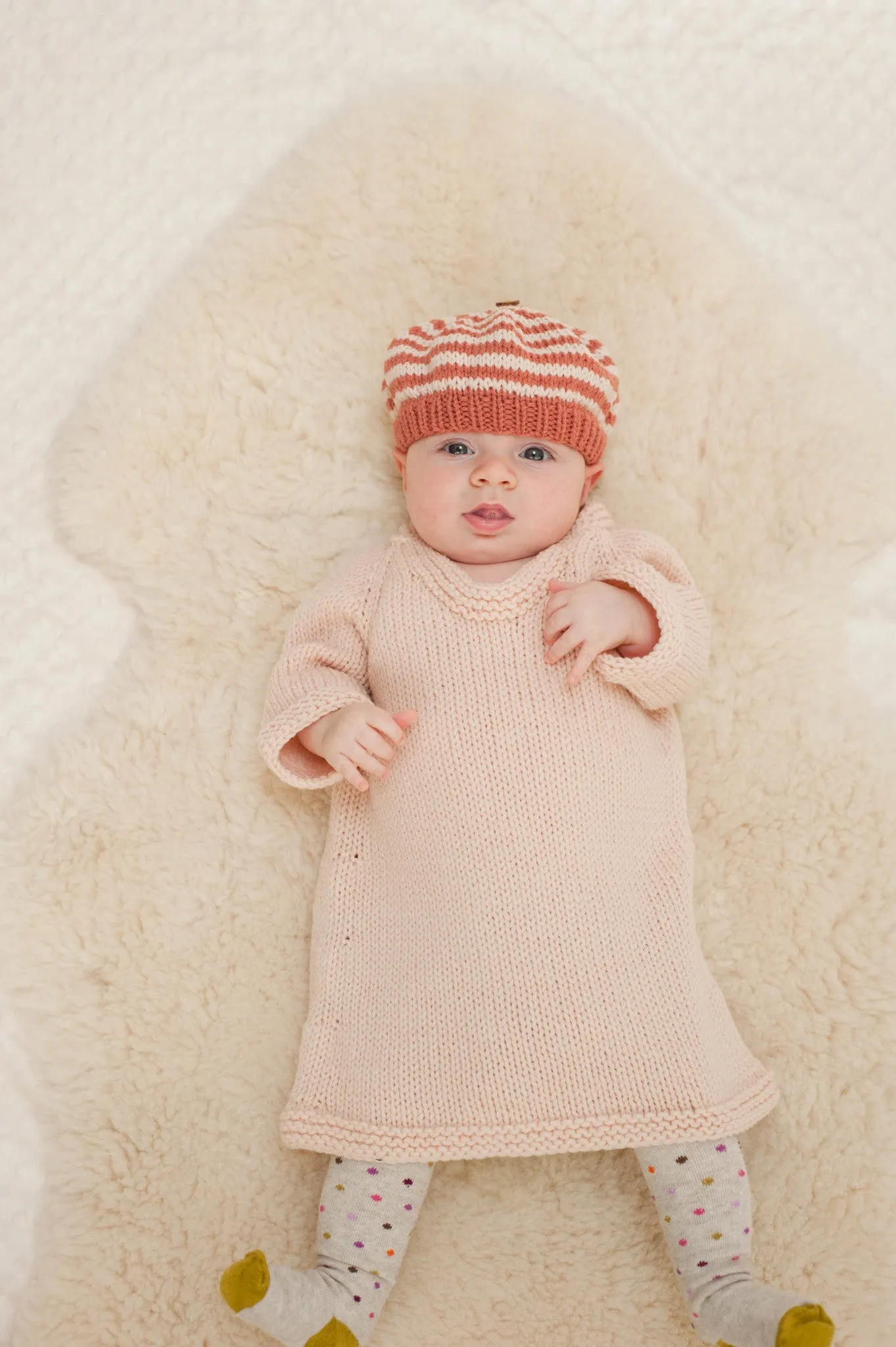 autumn frock & stripe beret