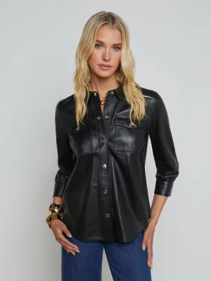 Avina Leather Shirt