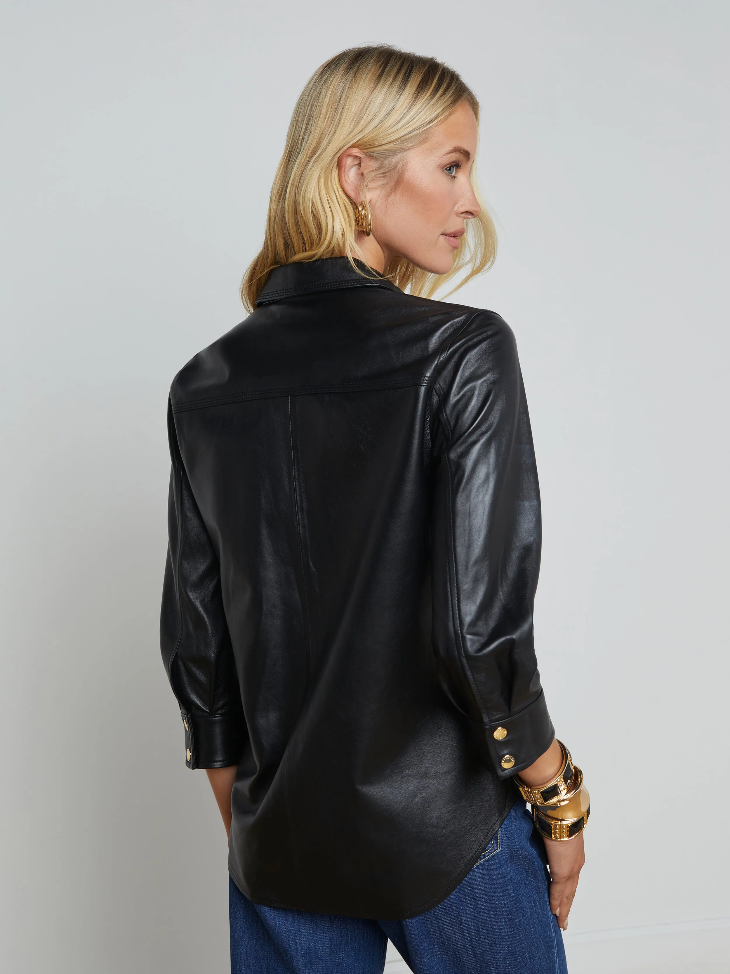 Avina Leather Shirt