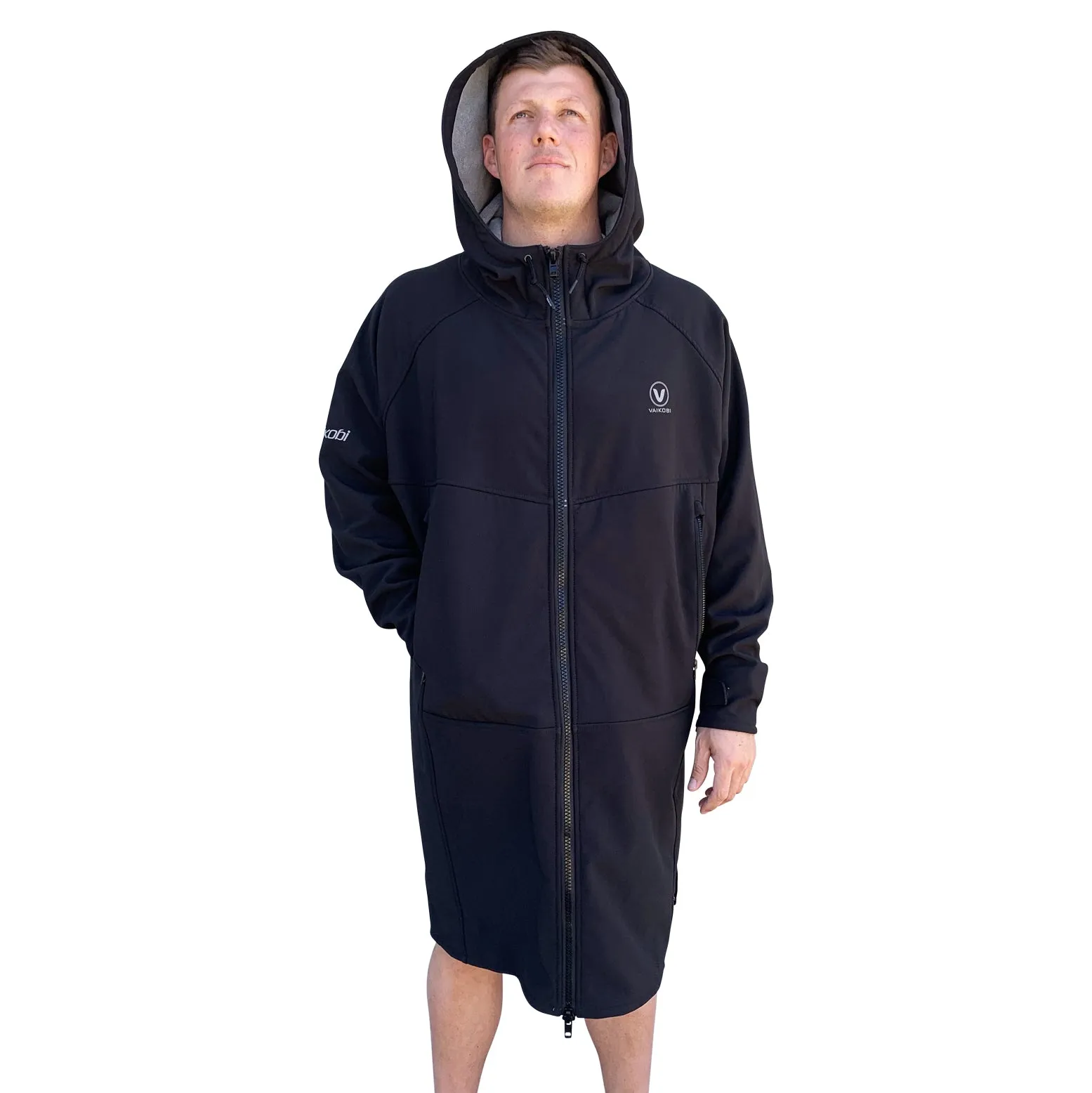 BEACH COAT - BLACK/GREY