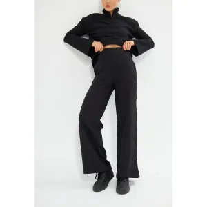 Black Wide Leg Trouser