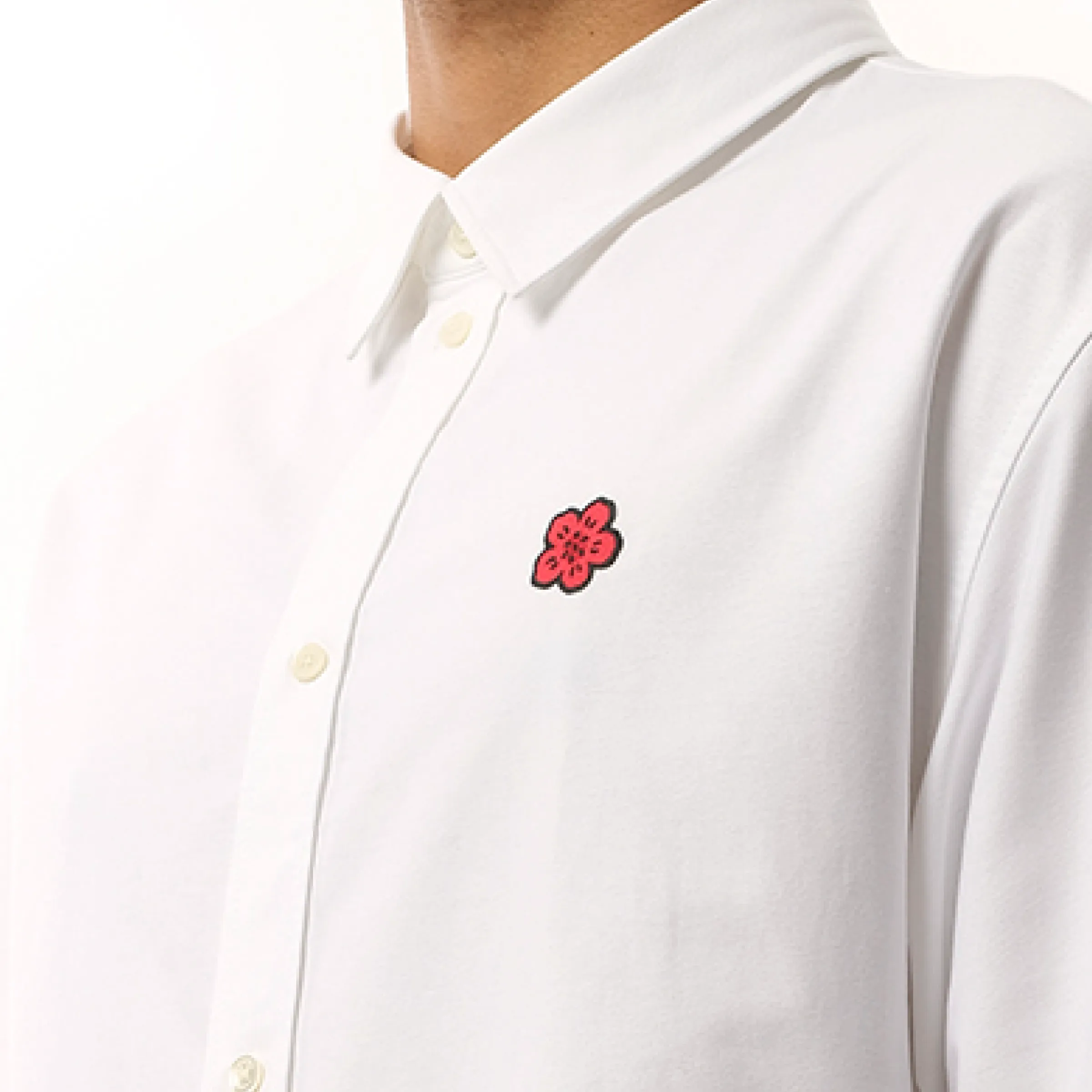 Boke Flower Crest Short Sleeve Shirt in White