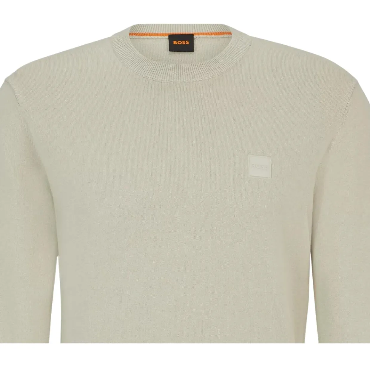 BOSS Logo Patch Kanovano Beige Sweatshirt