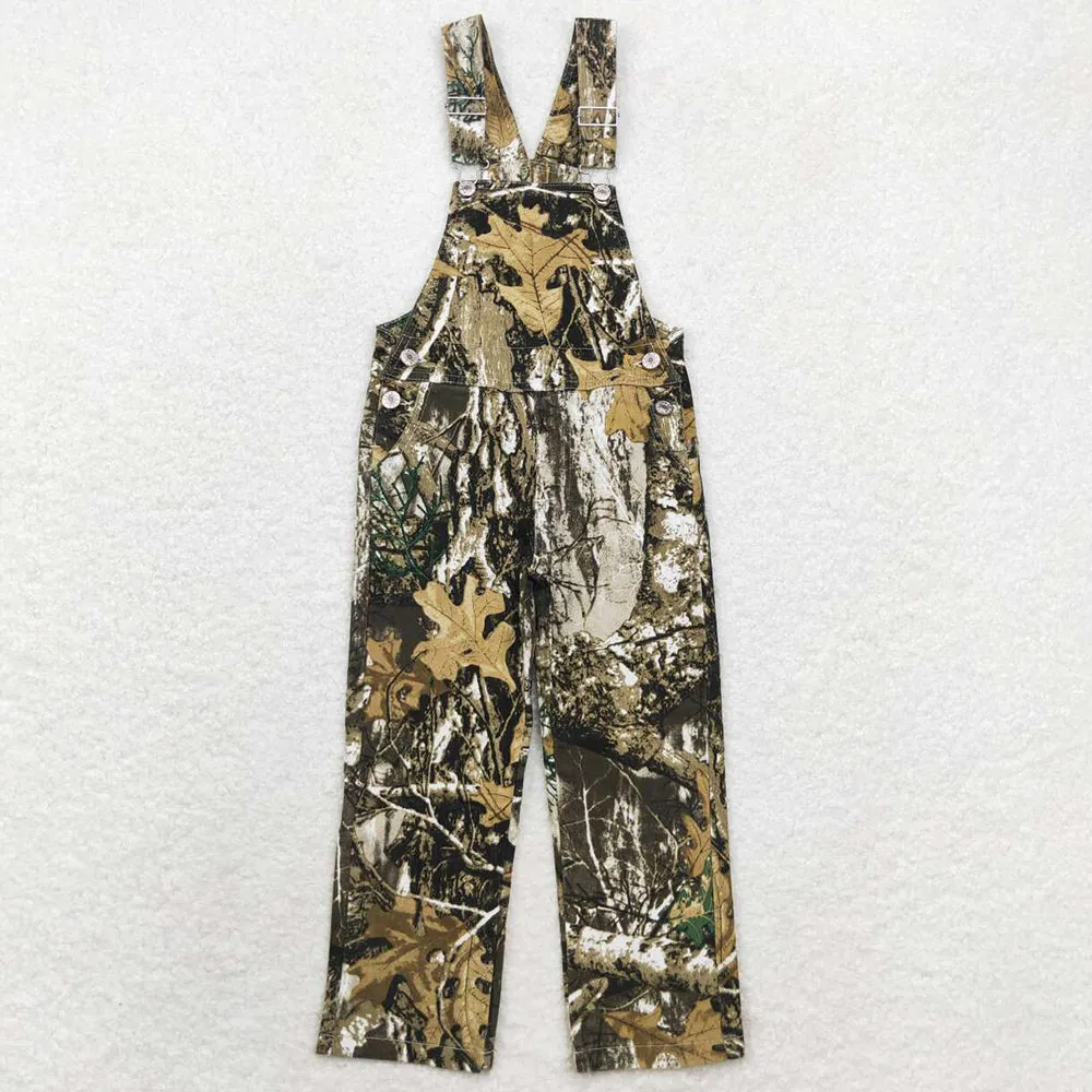 Boutique Baby Boys Overalls Fall Camo Denim Strap Jumpsuits Boys Overall P0533