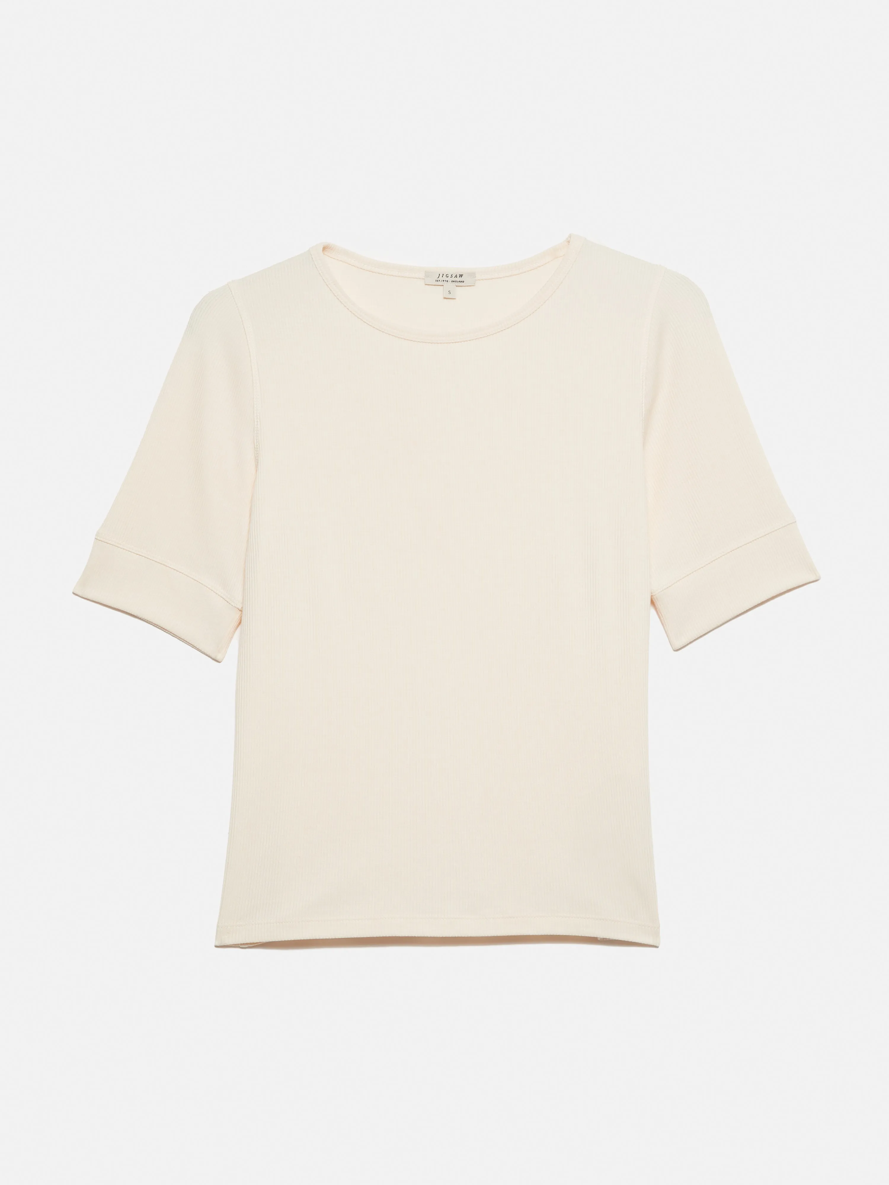 Bovey Crew Neck Tee | Cream