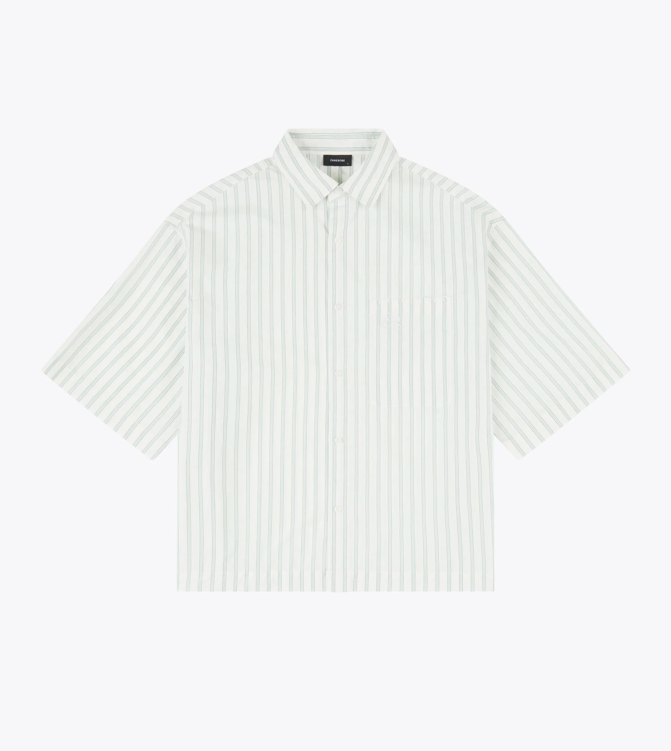 Box Crop Shirt Vintage White/Seaweed