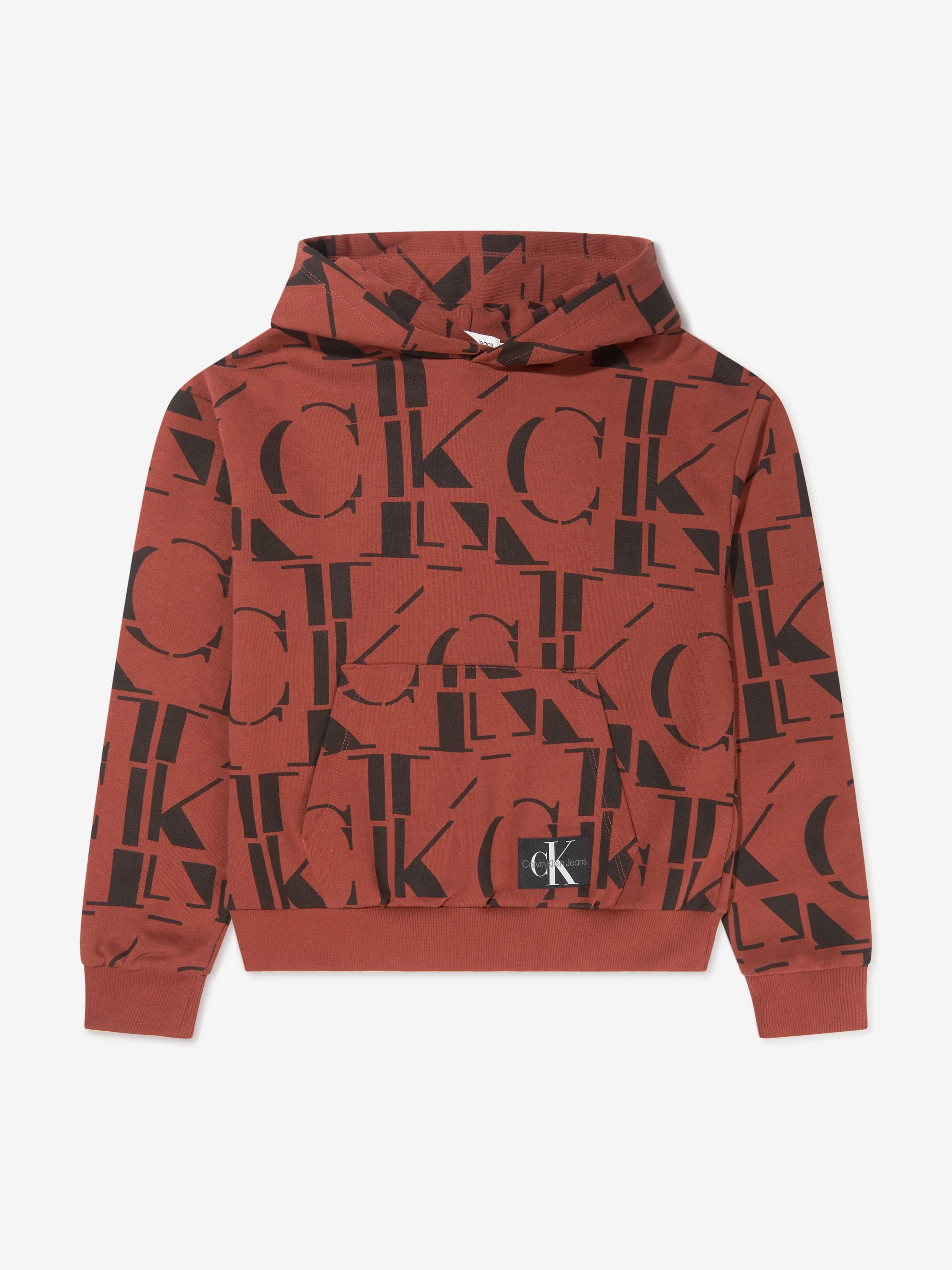 Calvin Klein Boys Block Monogram Logo Hoodie