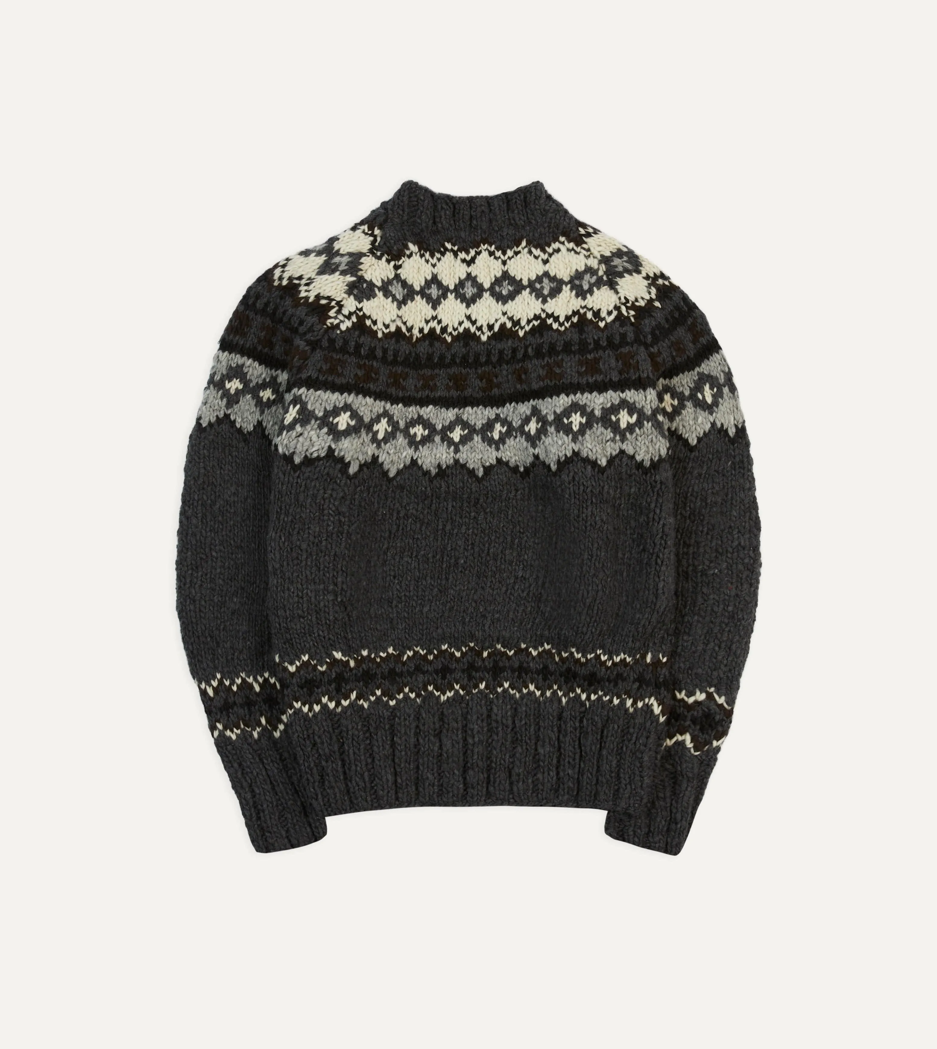 Chamula Grey Fairisle Merino Jumper