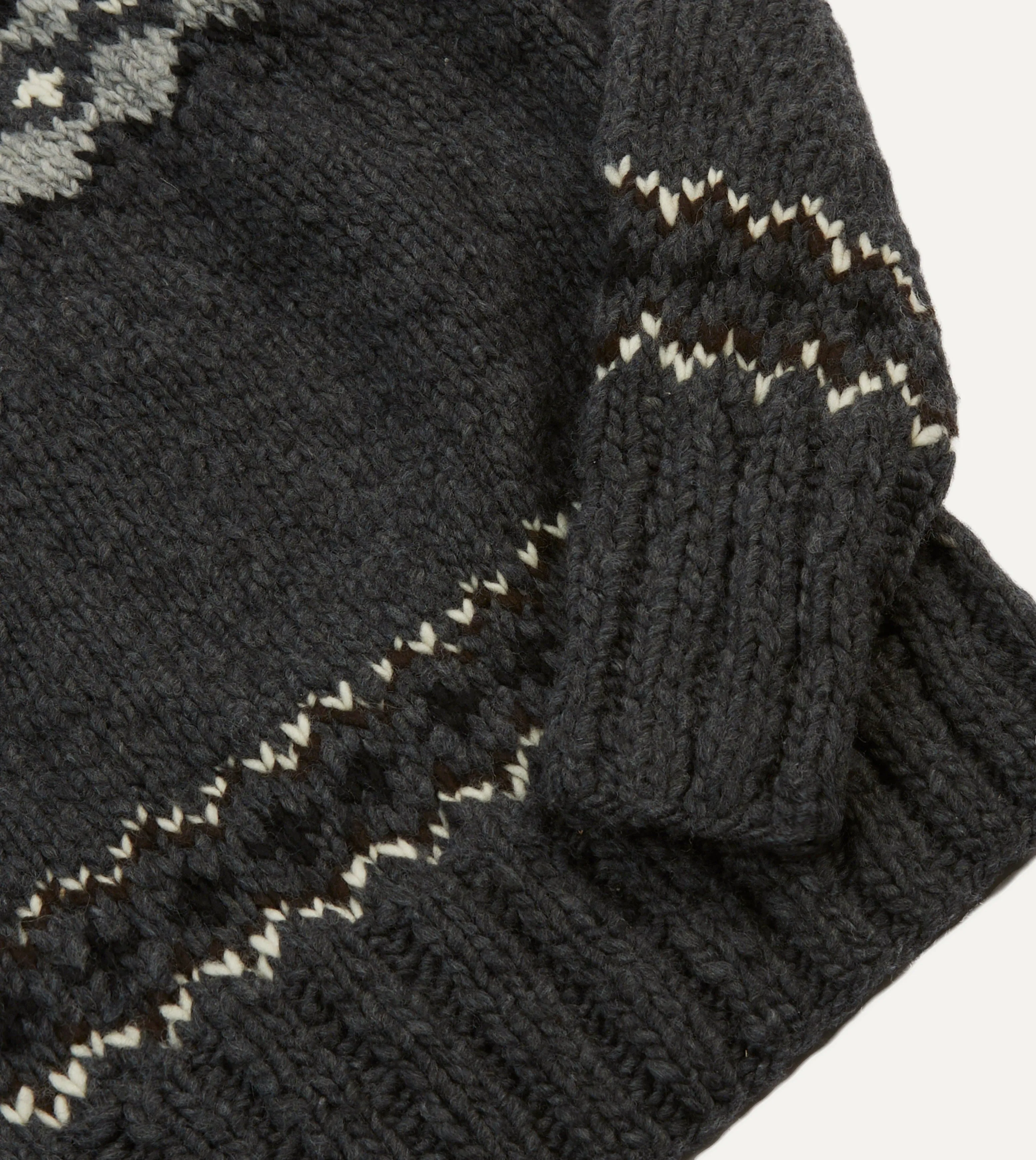 Chamula Grey Fairisle Merino Jumper