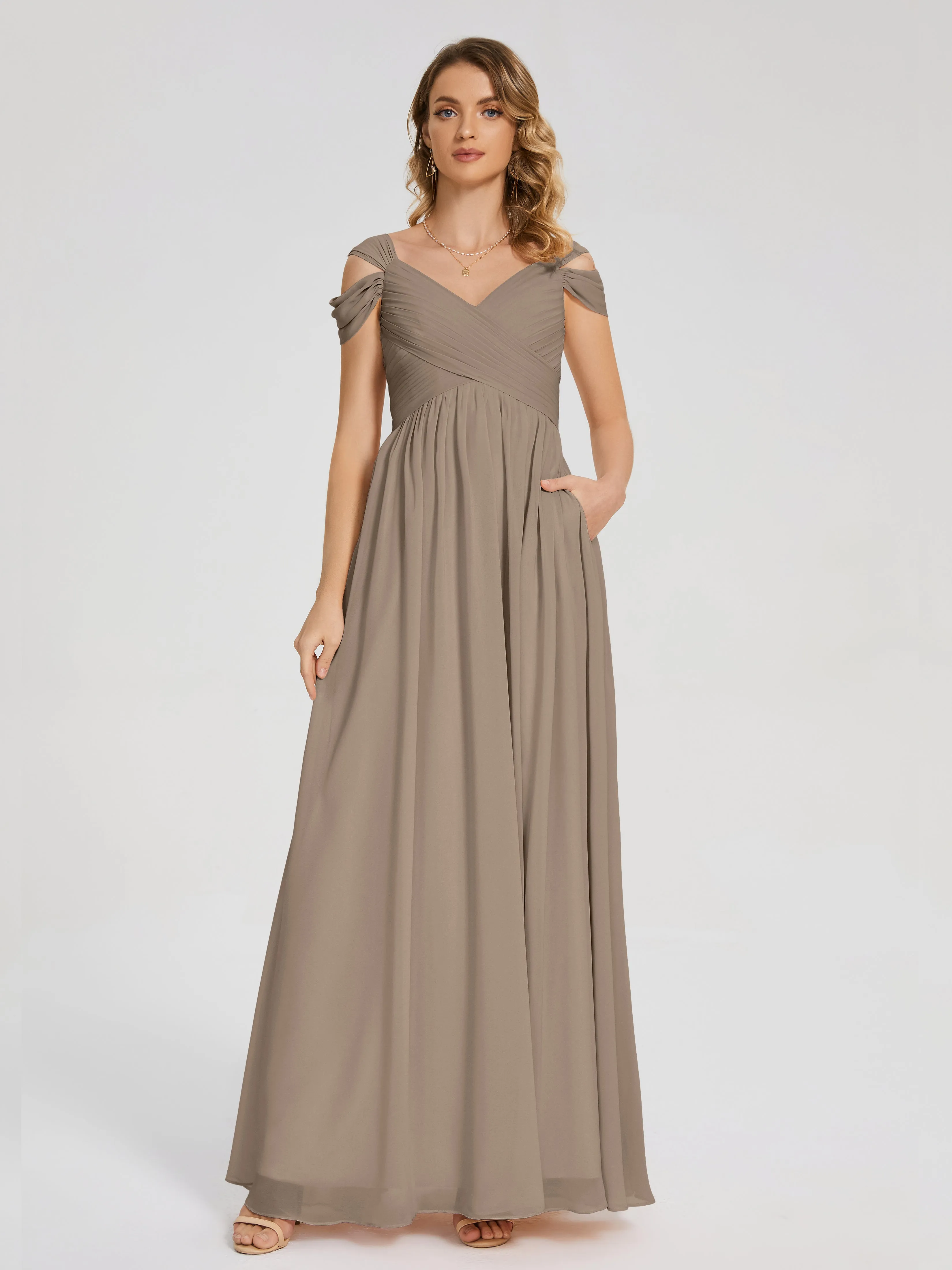 Charlee Flowy Split Chiffon Bridesmaid Dresses