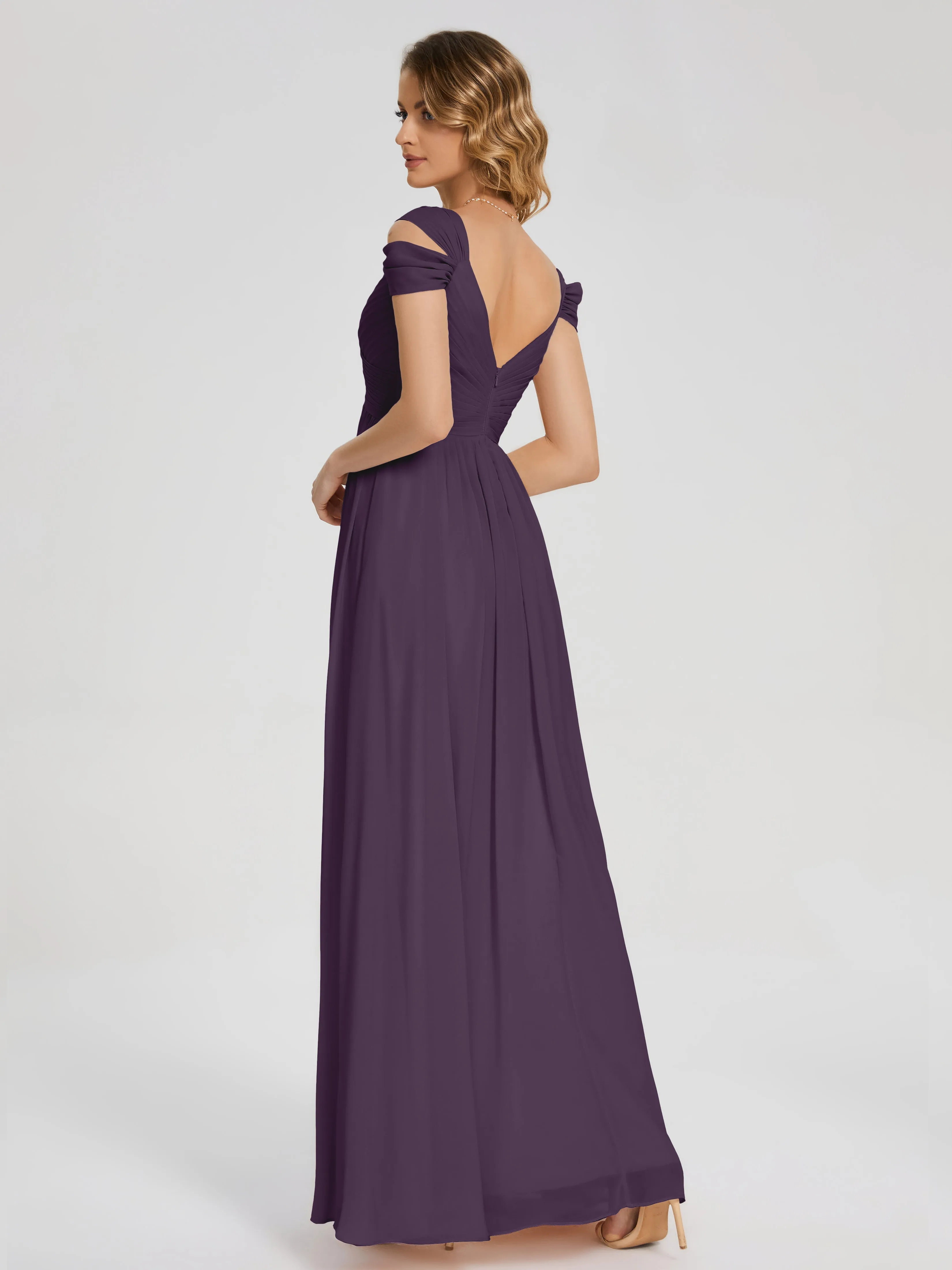 Charlee Flowy Split Chiffon Bridesmaid Dresses