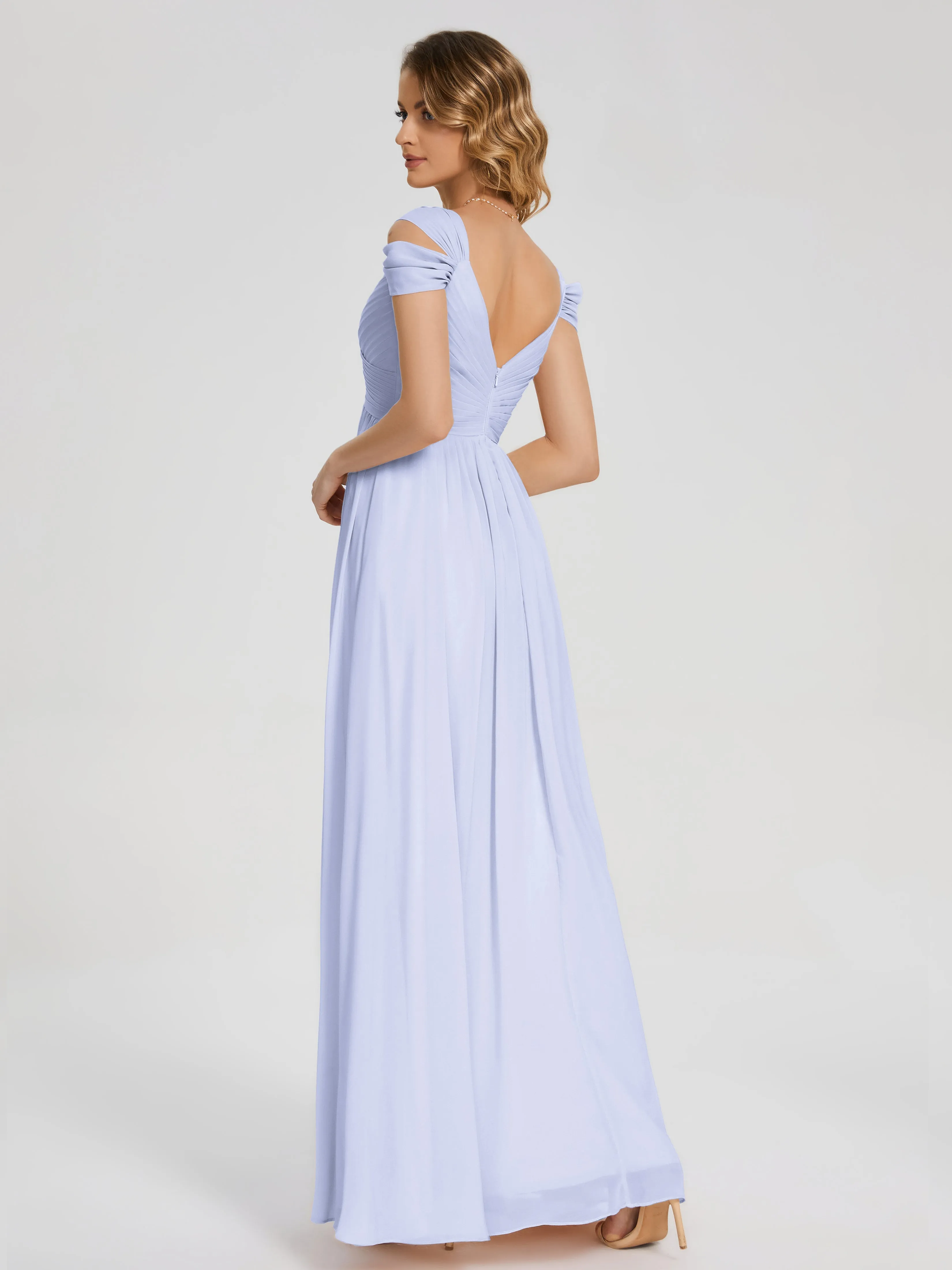 Charlee Flowy Split Chiffon Bridesmaid Dresses