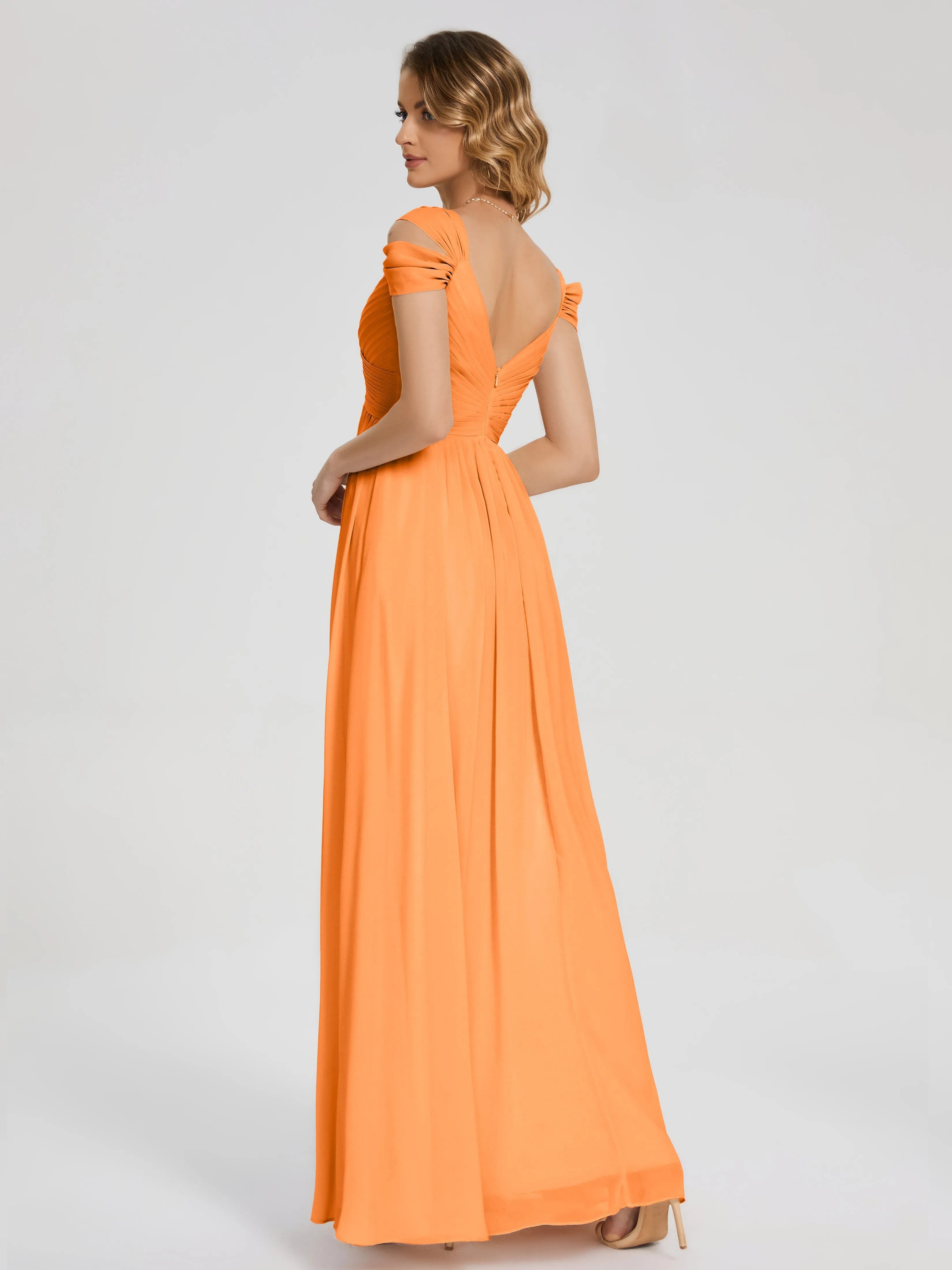 Charlee Flowy Split Chiffon Bridesmaid Dresses