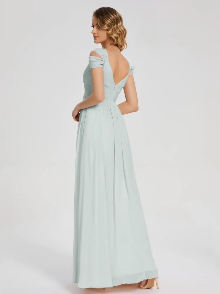 Charlee Flowy Split Chiffon Bridesmaid Dresses