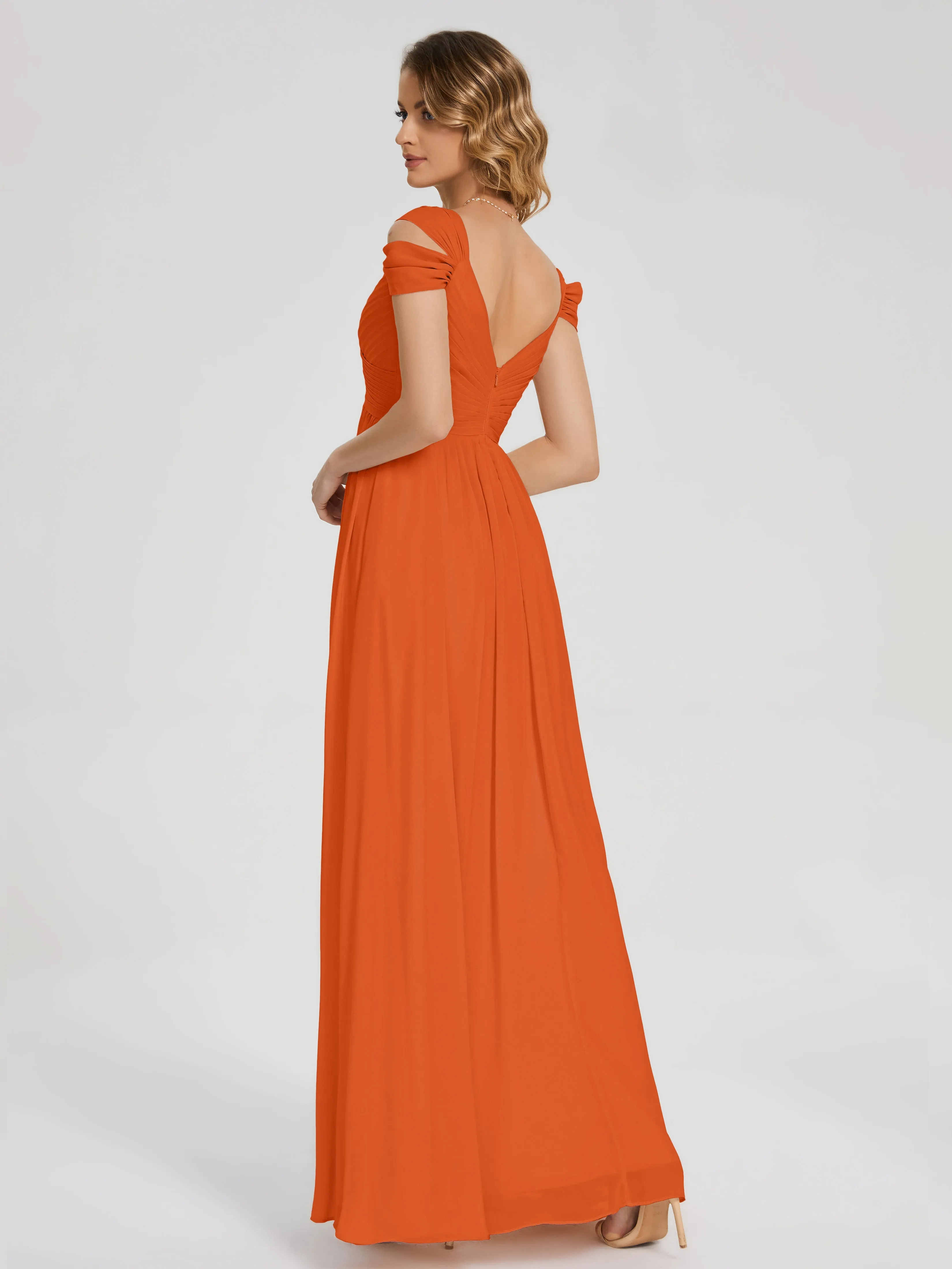 Charlee Flowy Split Chiffon Bridesmaid Dresses