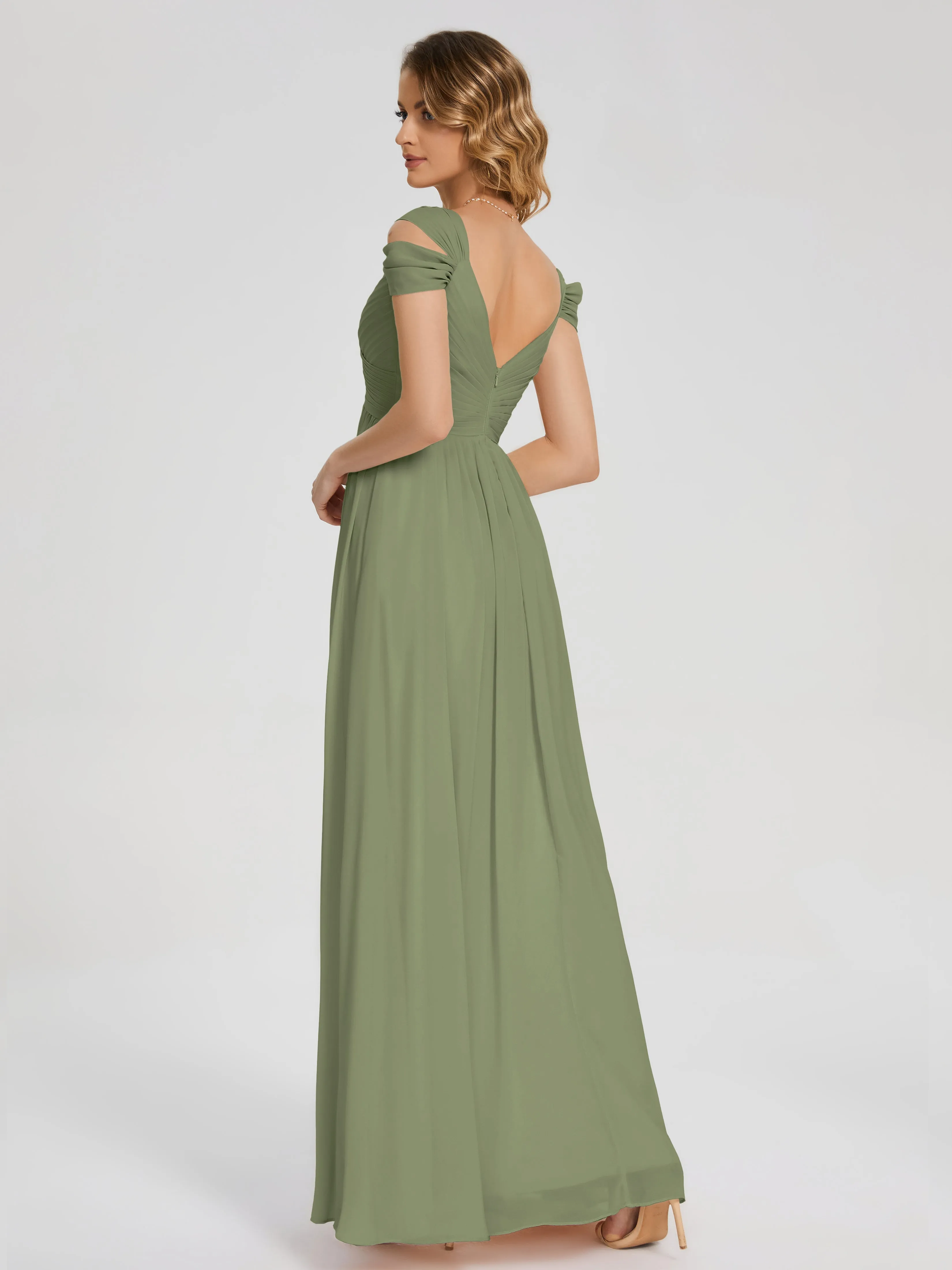 Charlee Flowy Split Chiffon Bridesmaid Dresses