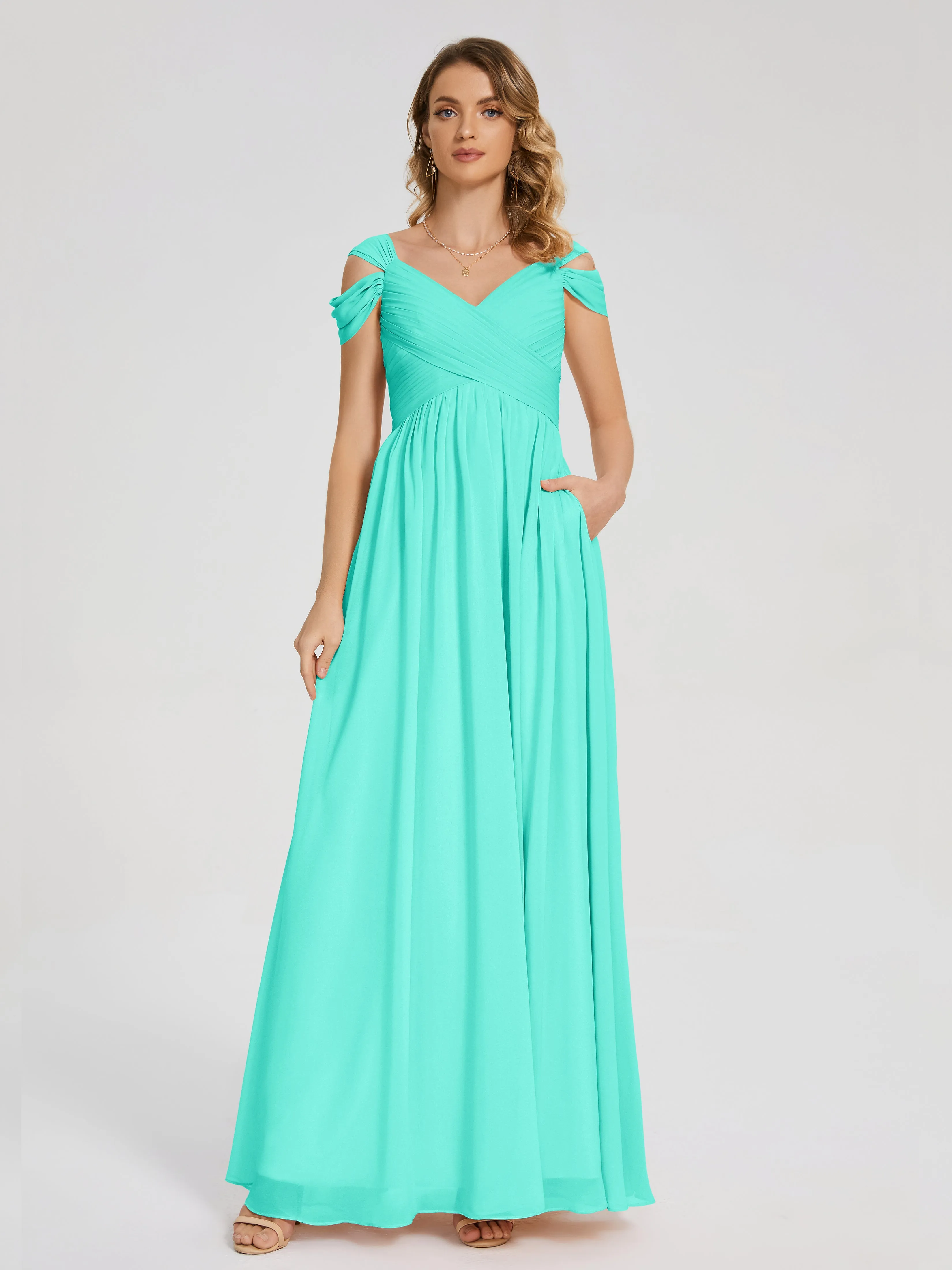 Charlee Flowy Split Chiffon Bridesmaid Dresses