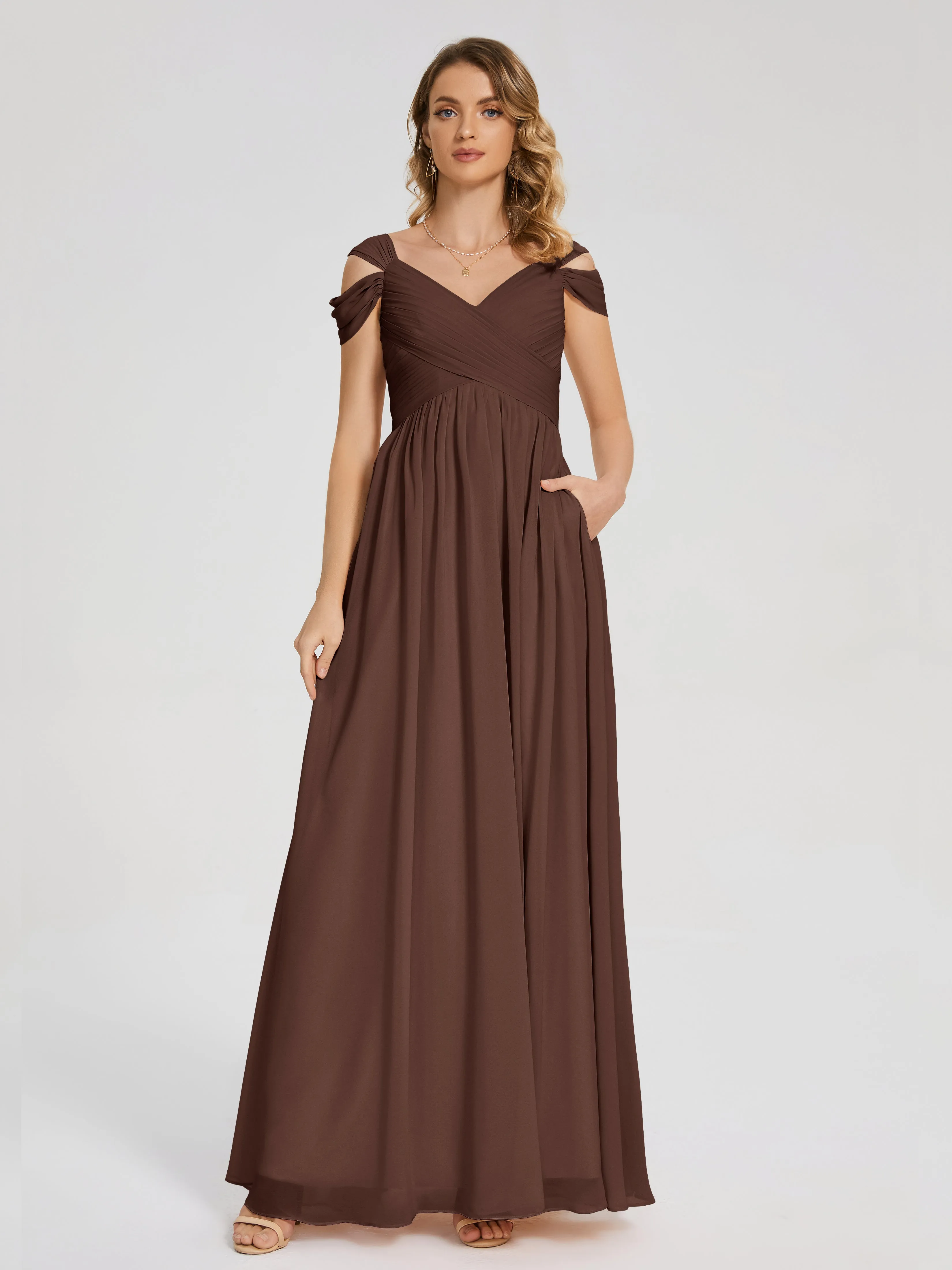 Charlee Flowy Split Chiffon Bridesmaid Dresses