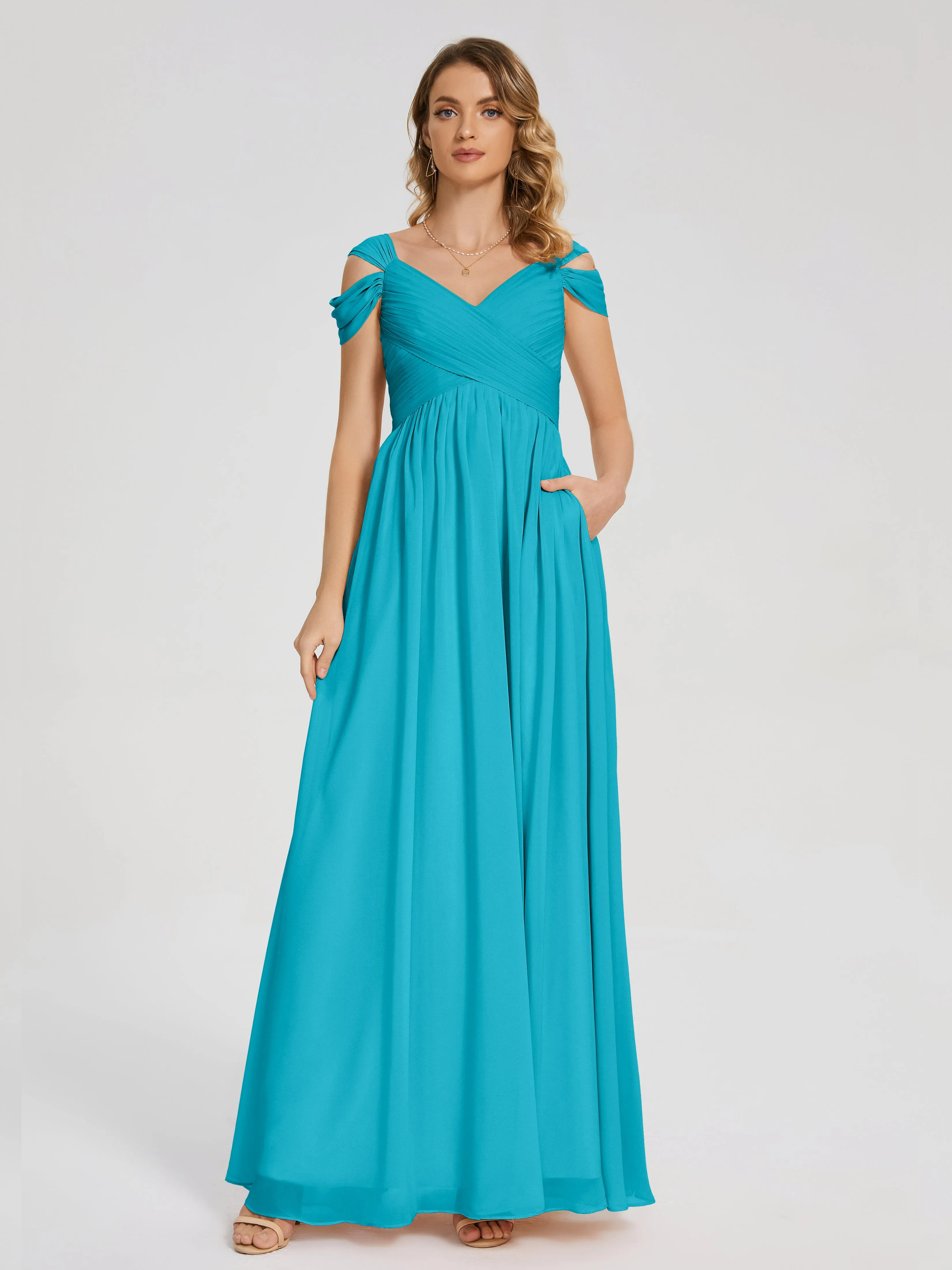 Charlee Flowy Split Chiffon Bridesmaid Dresses