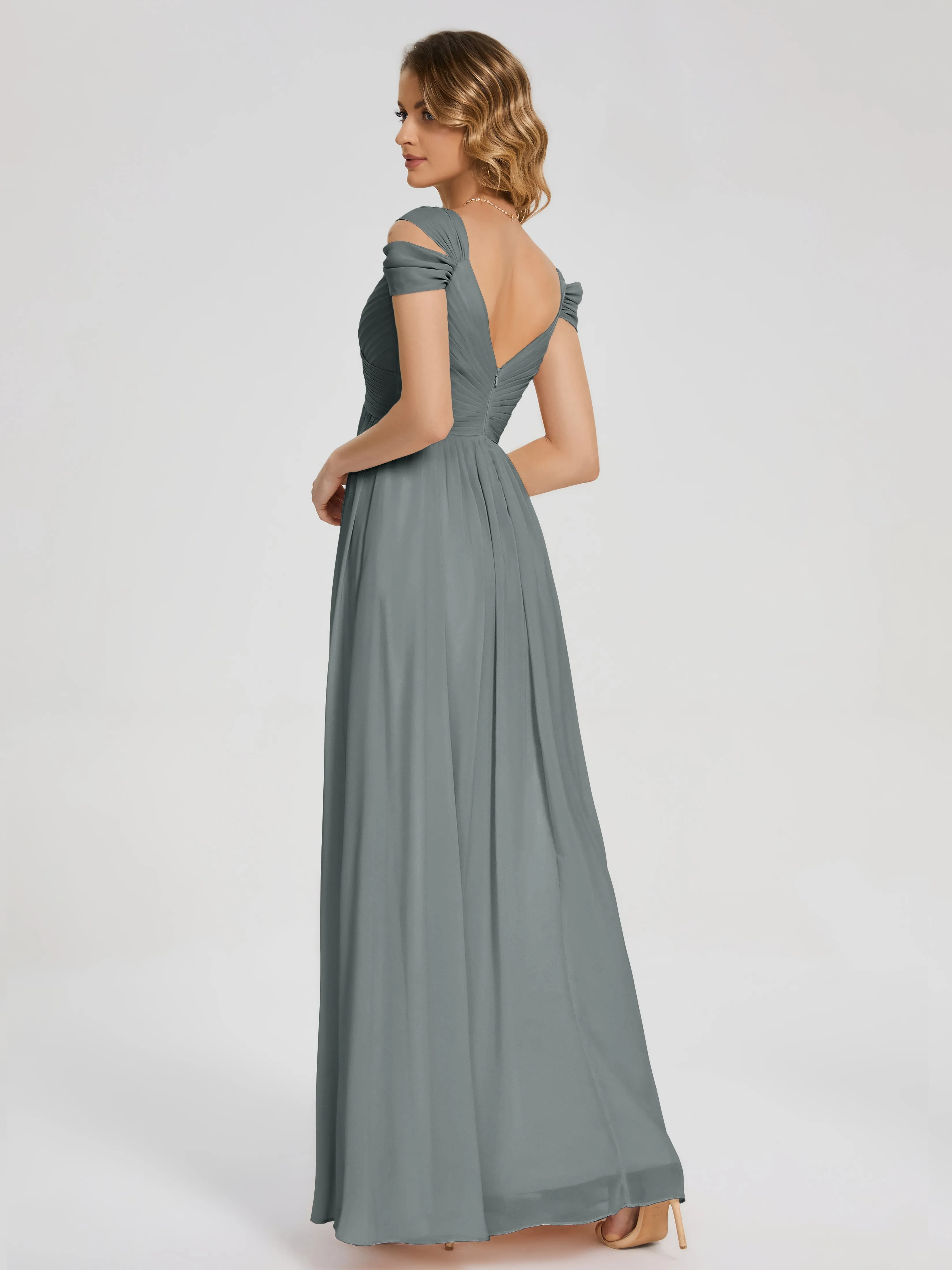 Charlee Flowy Split Chiffon Bridesmaid Dresses