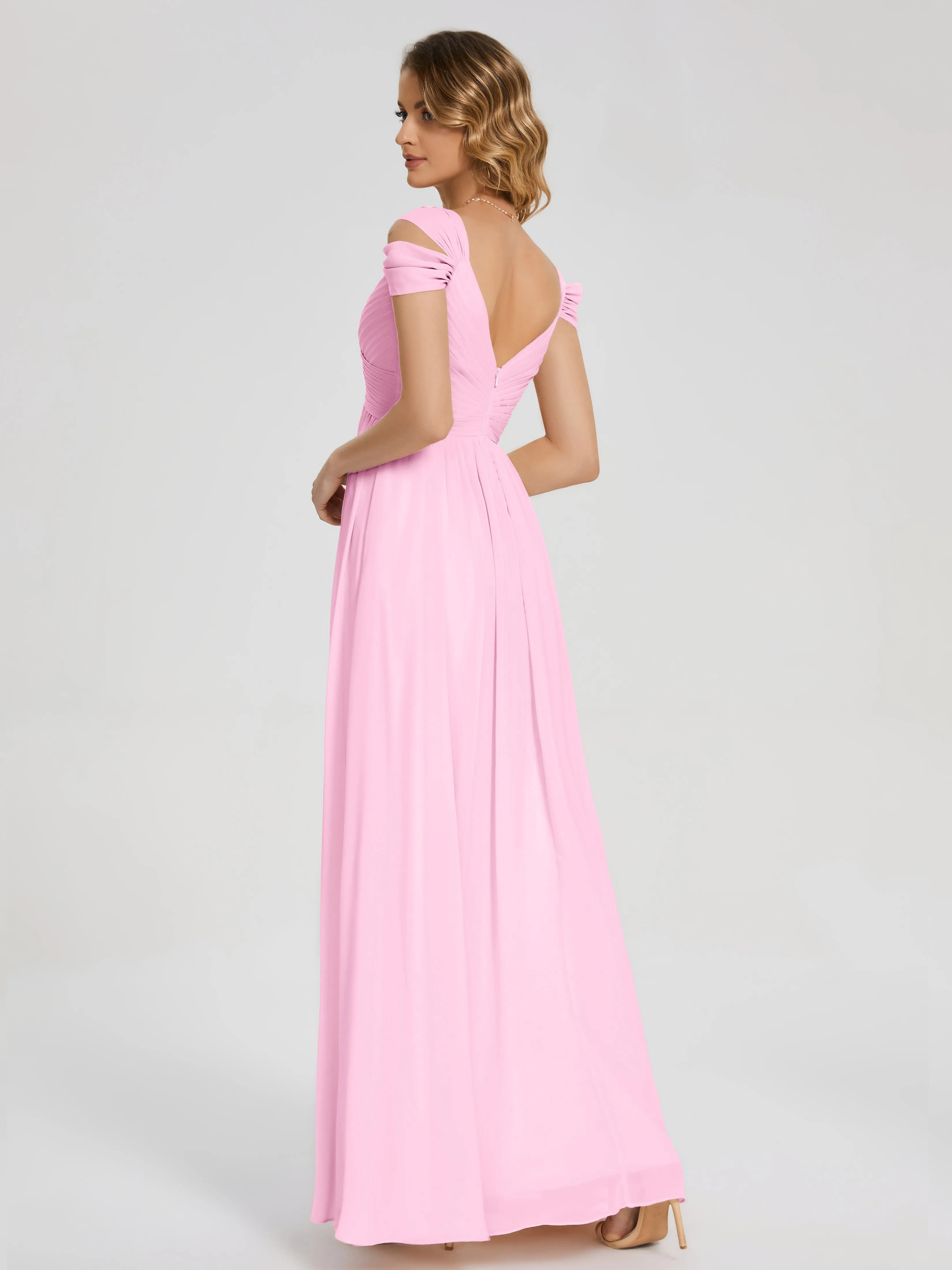 Charlee Flowy Split Chiffon Bridesmaid Dresses