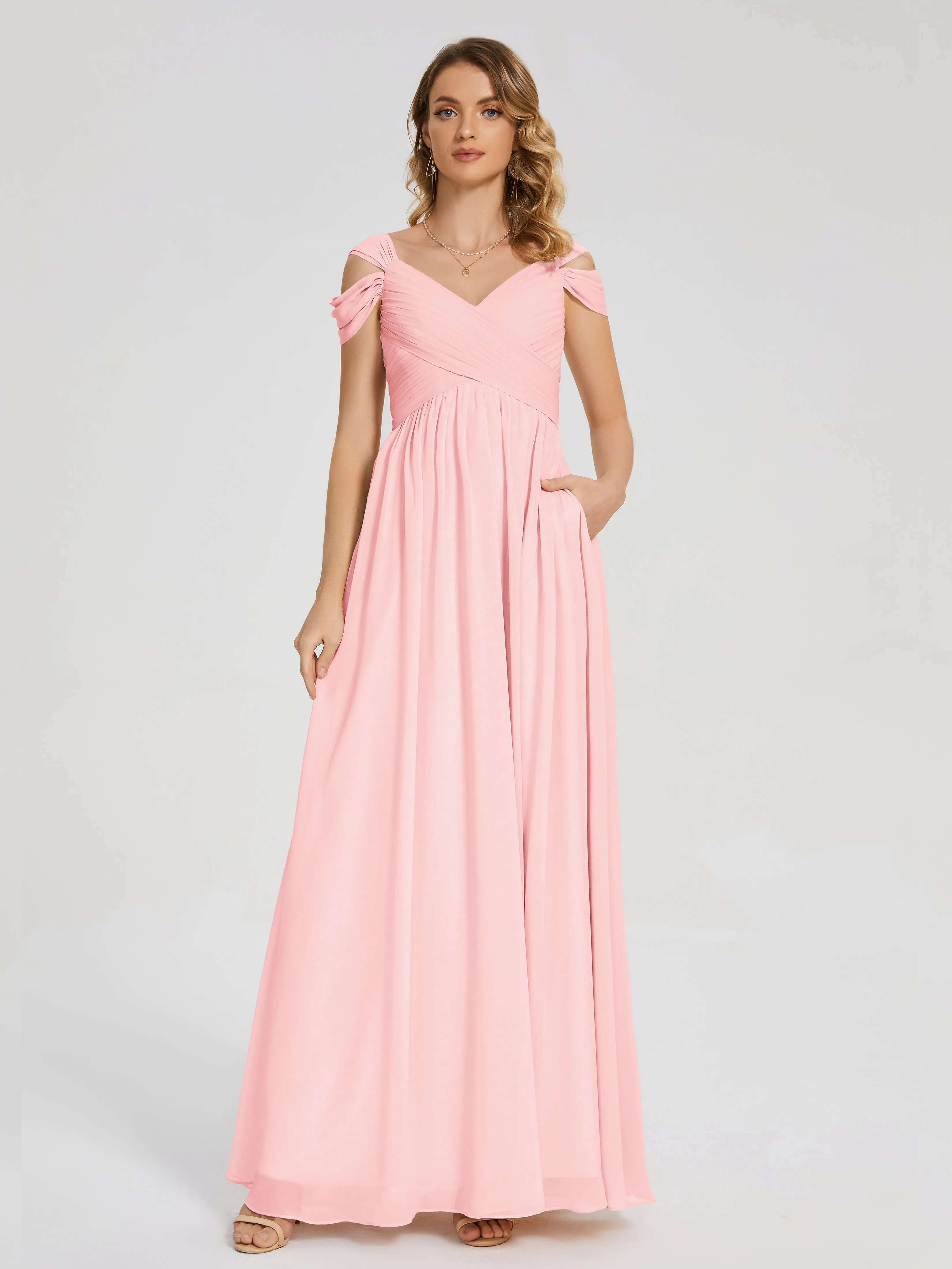 Charlee Flowy Split Chiffon Bridesmaid Dresses