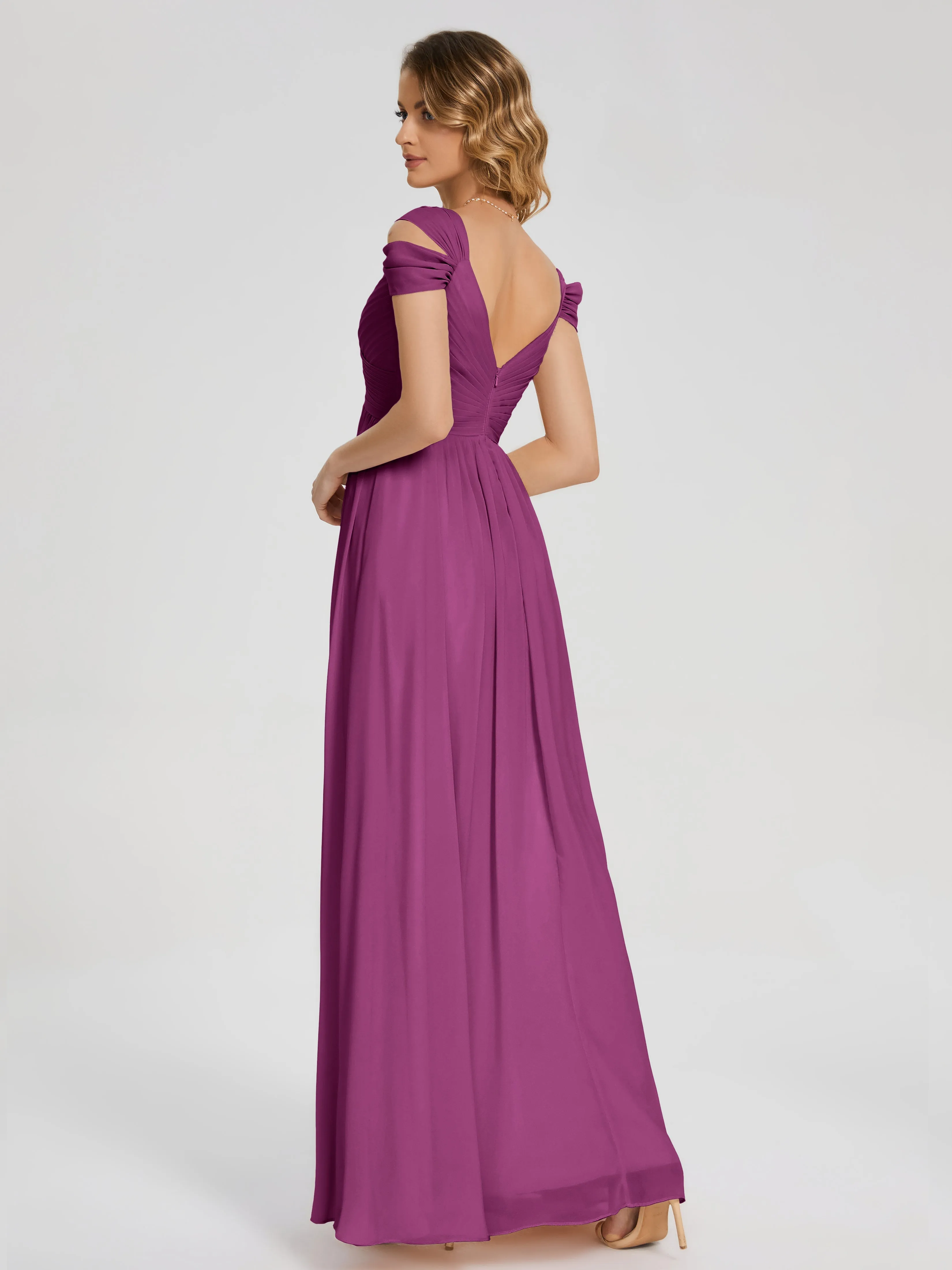 Charlee Flowy Split Chiffon Bridesmaid Dresses