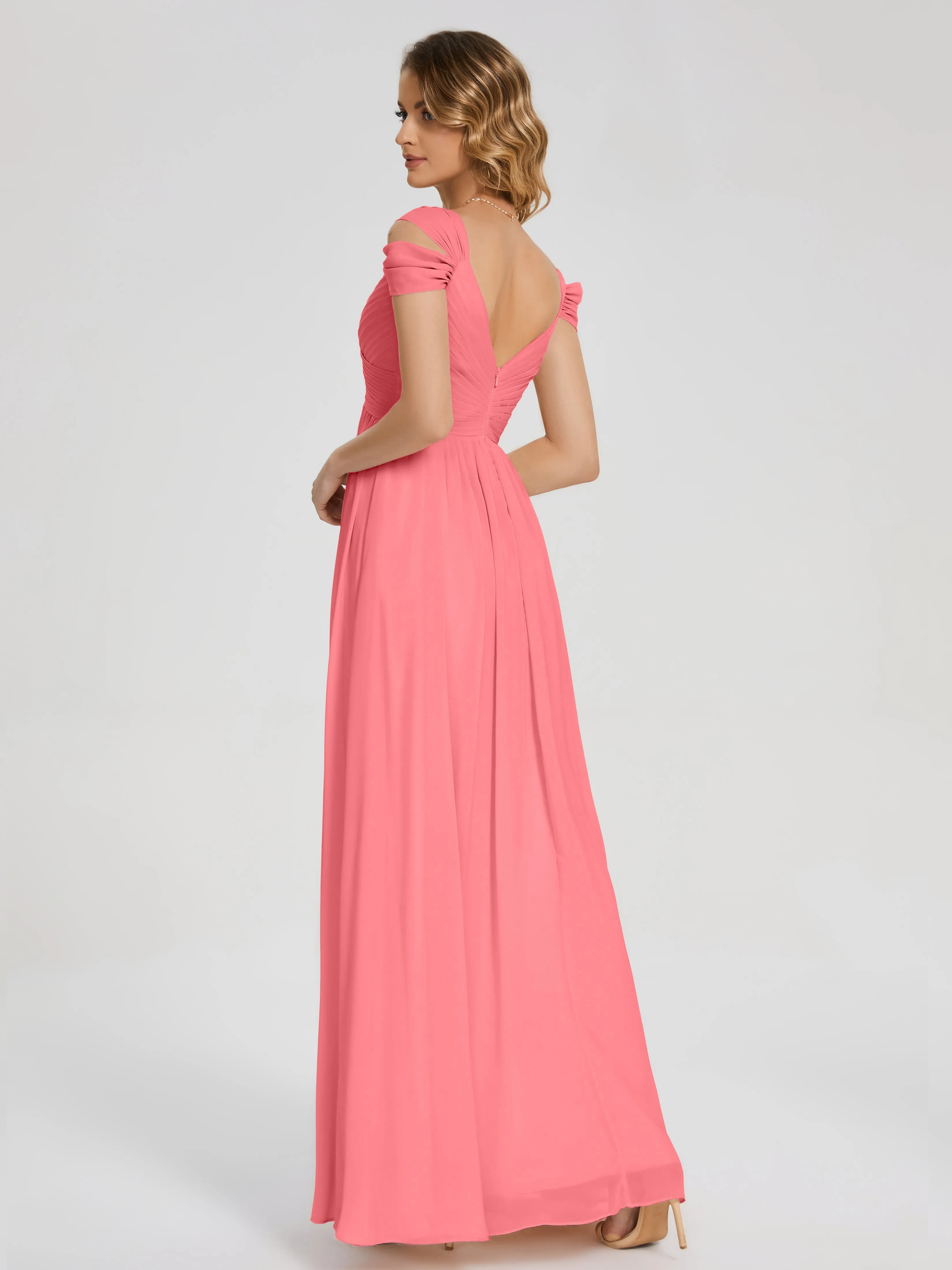 Charlee Flowy Split Chiffon Bridesmaid Dresses