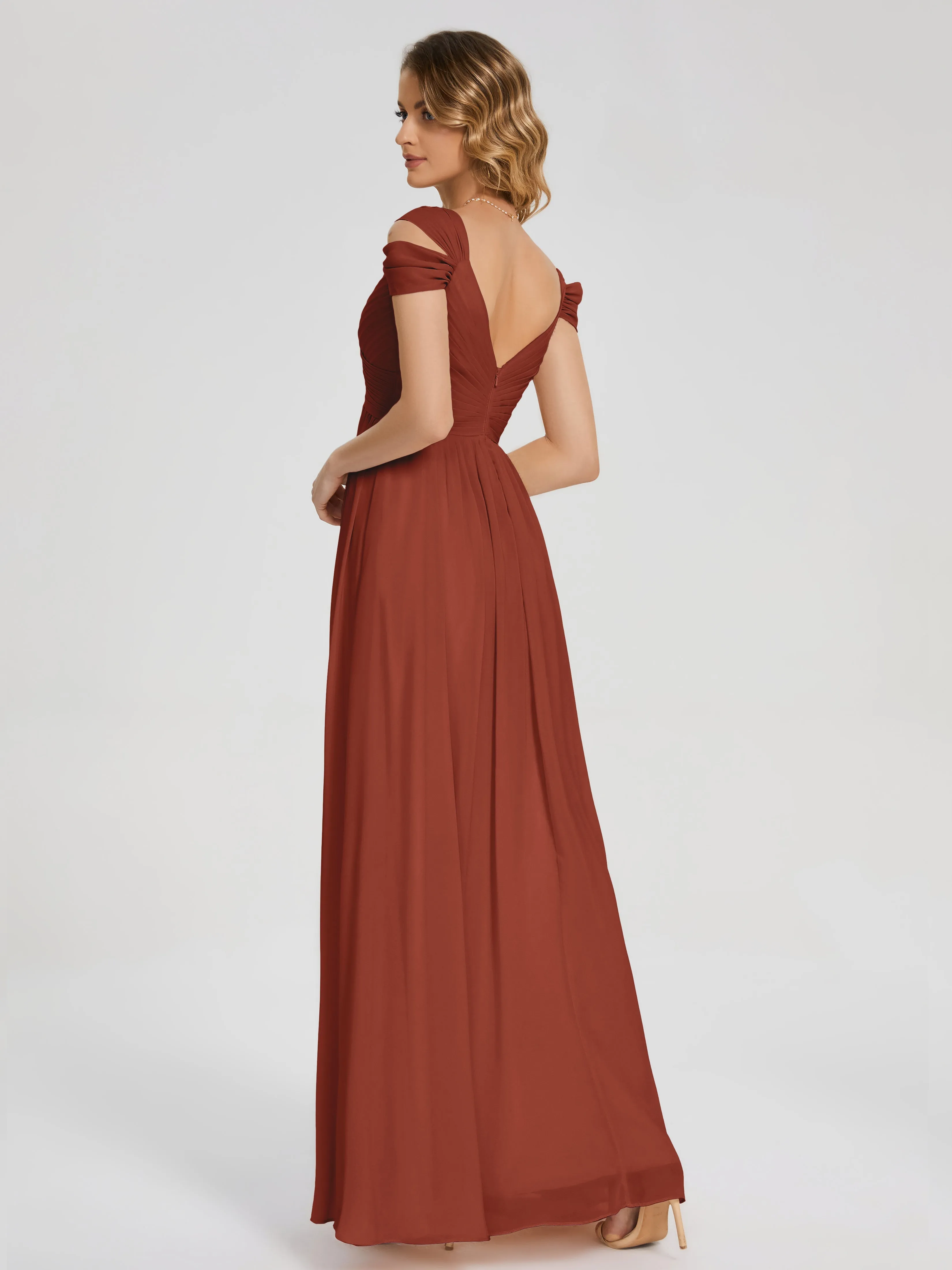 Charlee Flowy Split Chiffon Bridesmaid Dresses