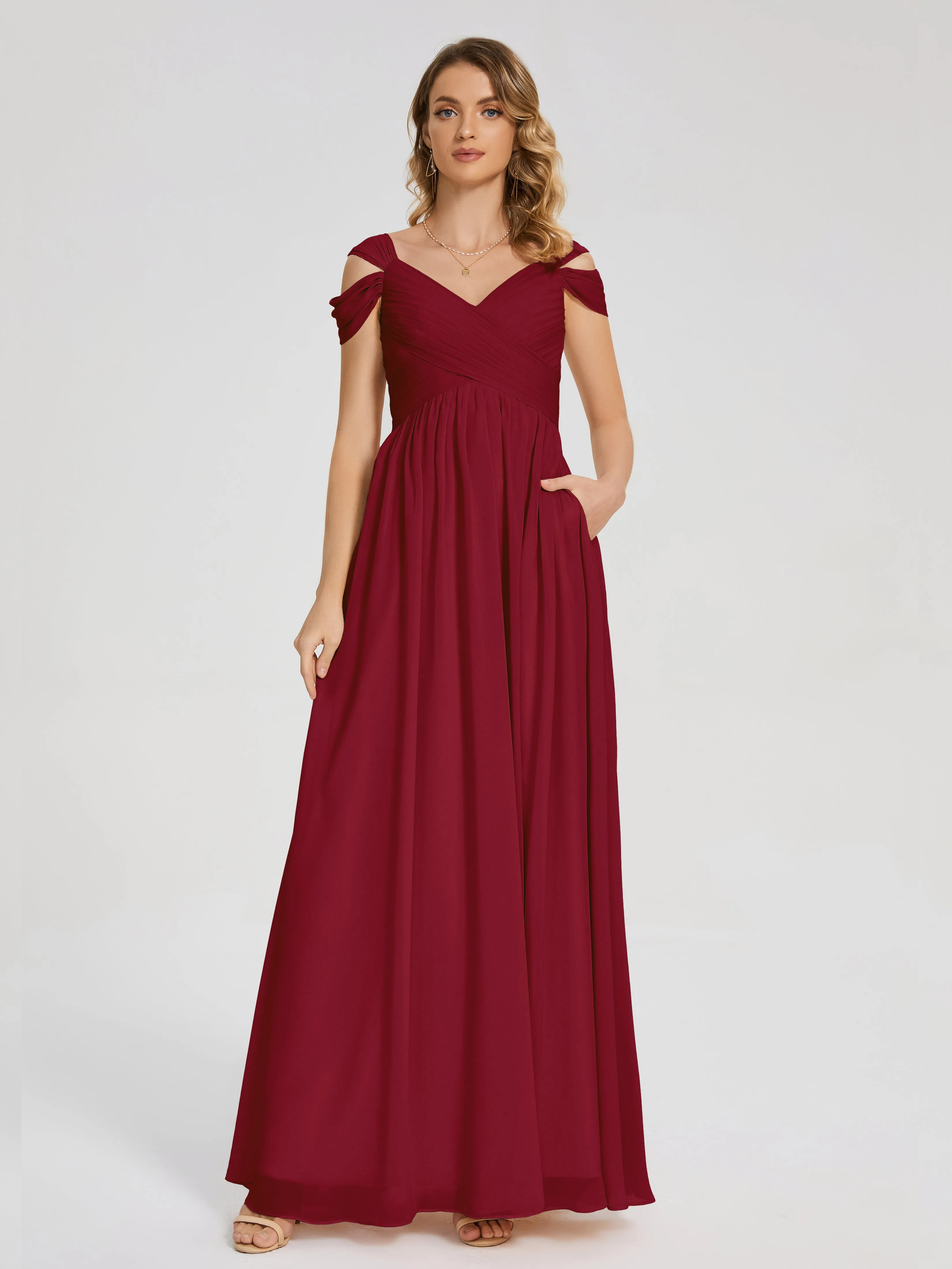 Charlee Flowy Split Chiffon Bridesmaid Dresses