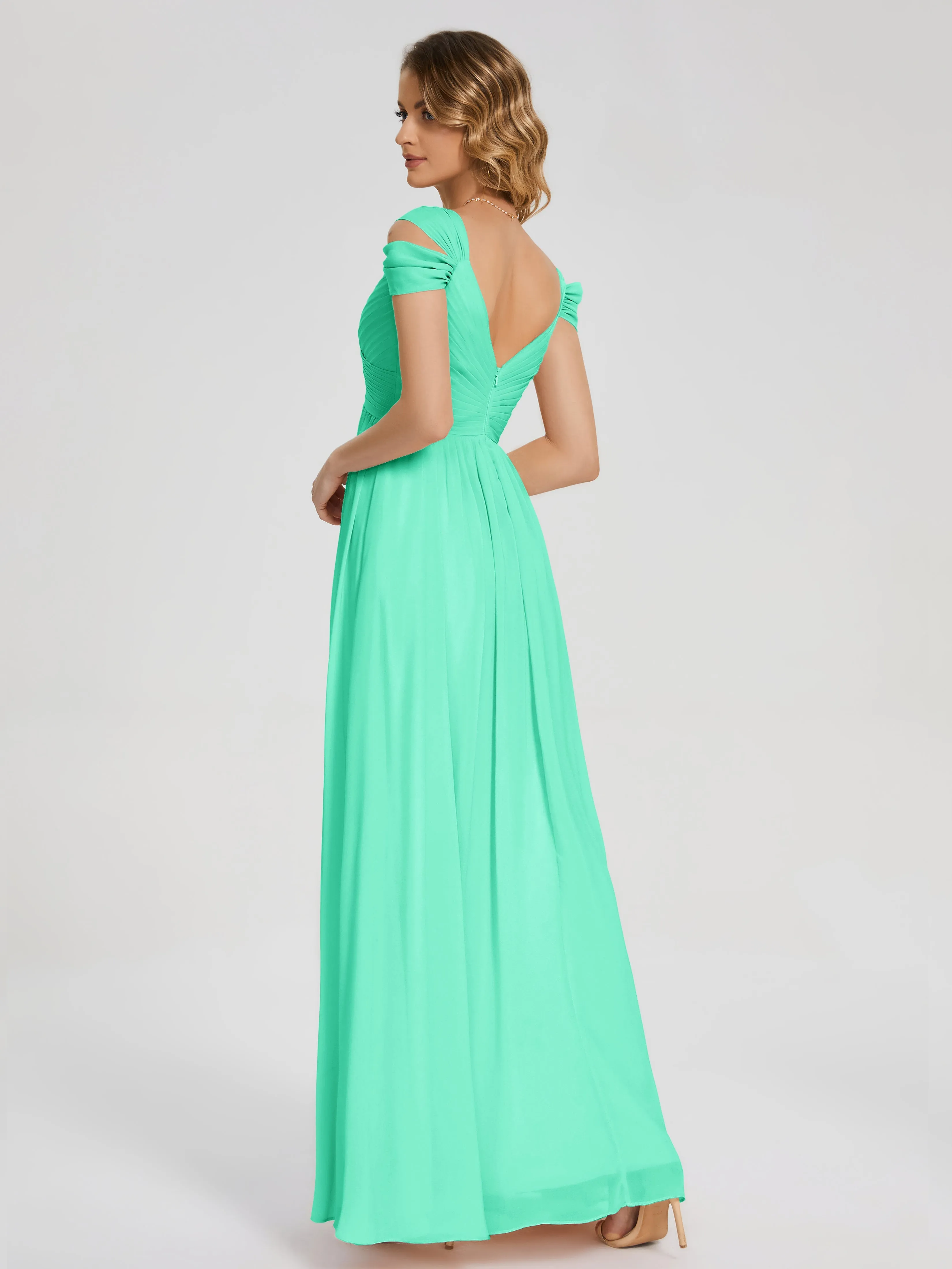 Charlee Flowy Split Chiffon Bridesmaid Dresses