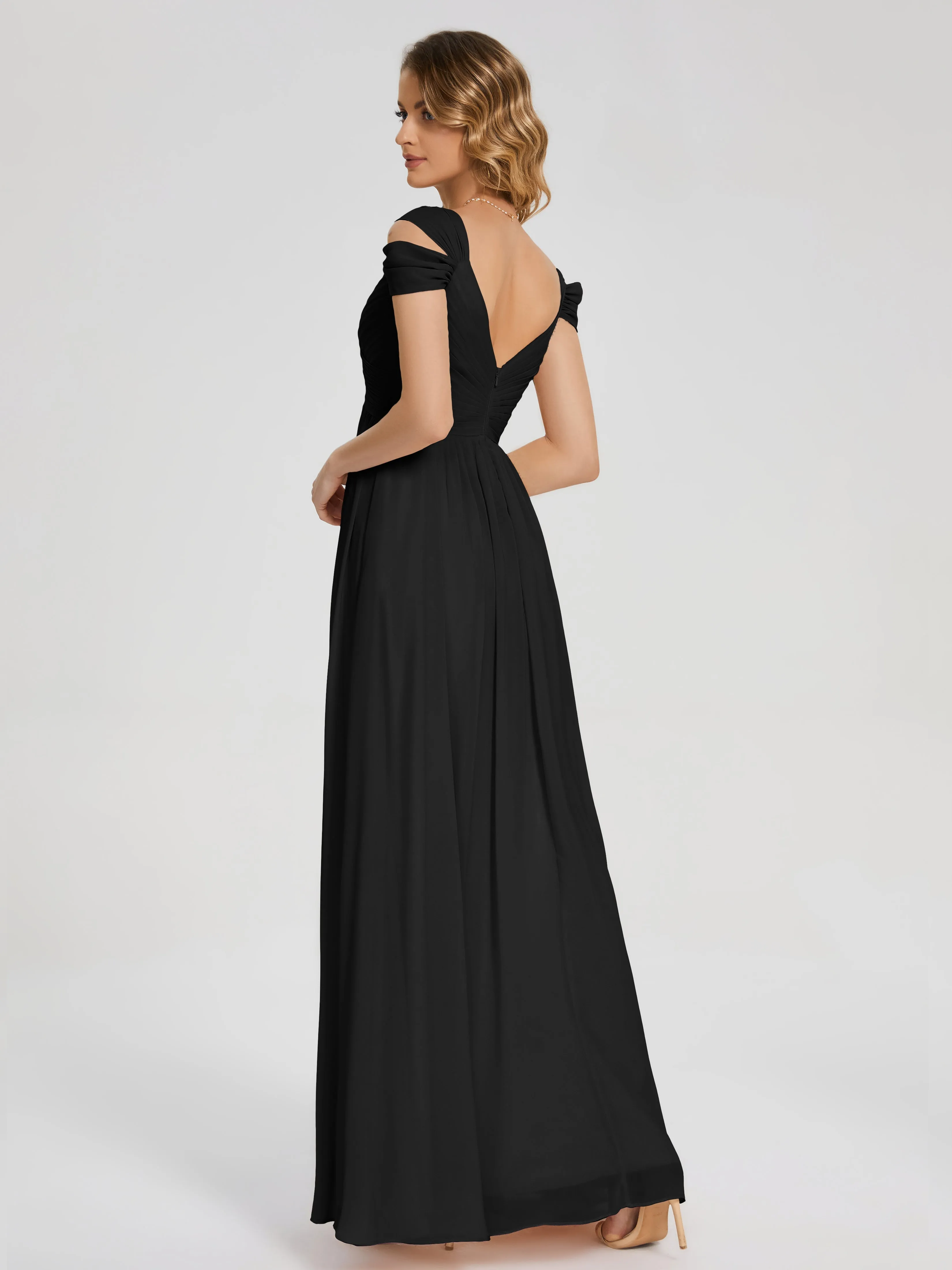 Charlee Flowy Split Chiffon Bridesmaid Dresses