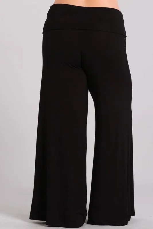 Chatoyant Black Plus Palazzo Pants