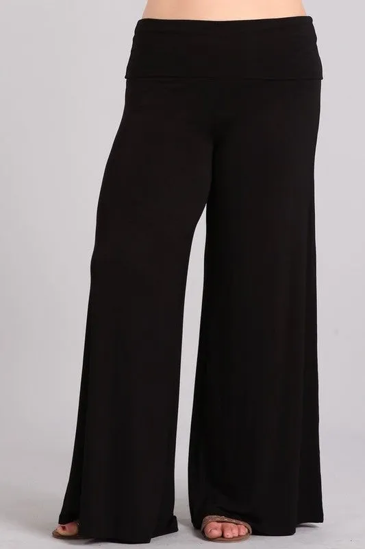 Chatoyant Black Plus Palazzo Pants