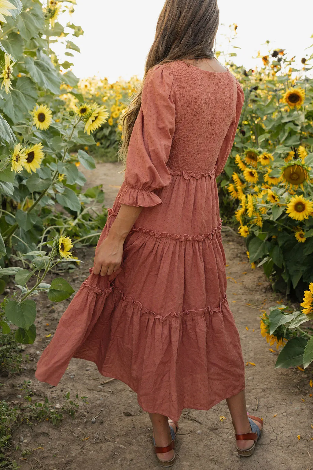 Corrine Dress-Terracotta