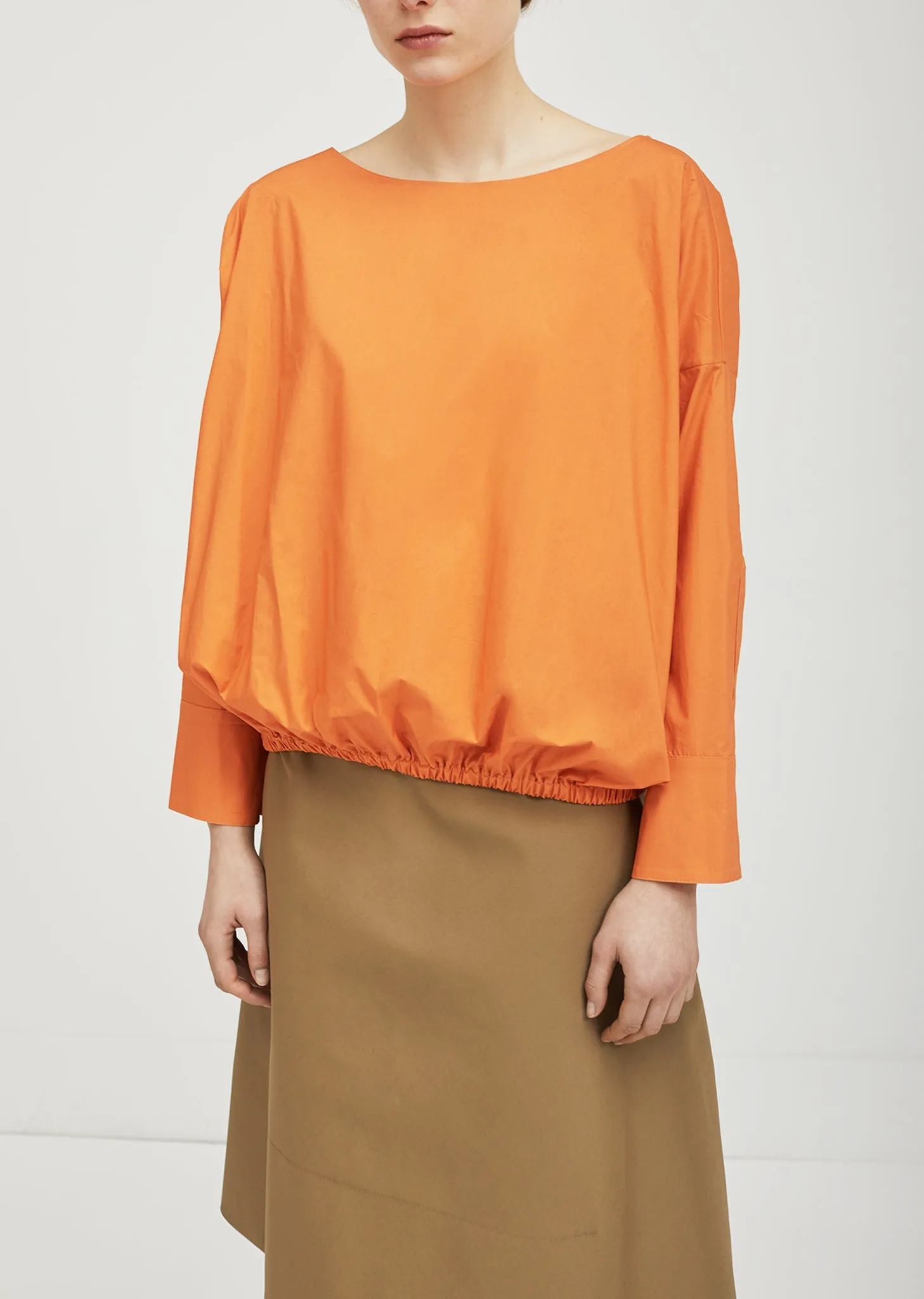 Cotton Boatneck Blouse