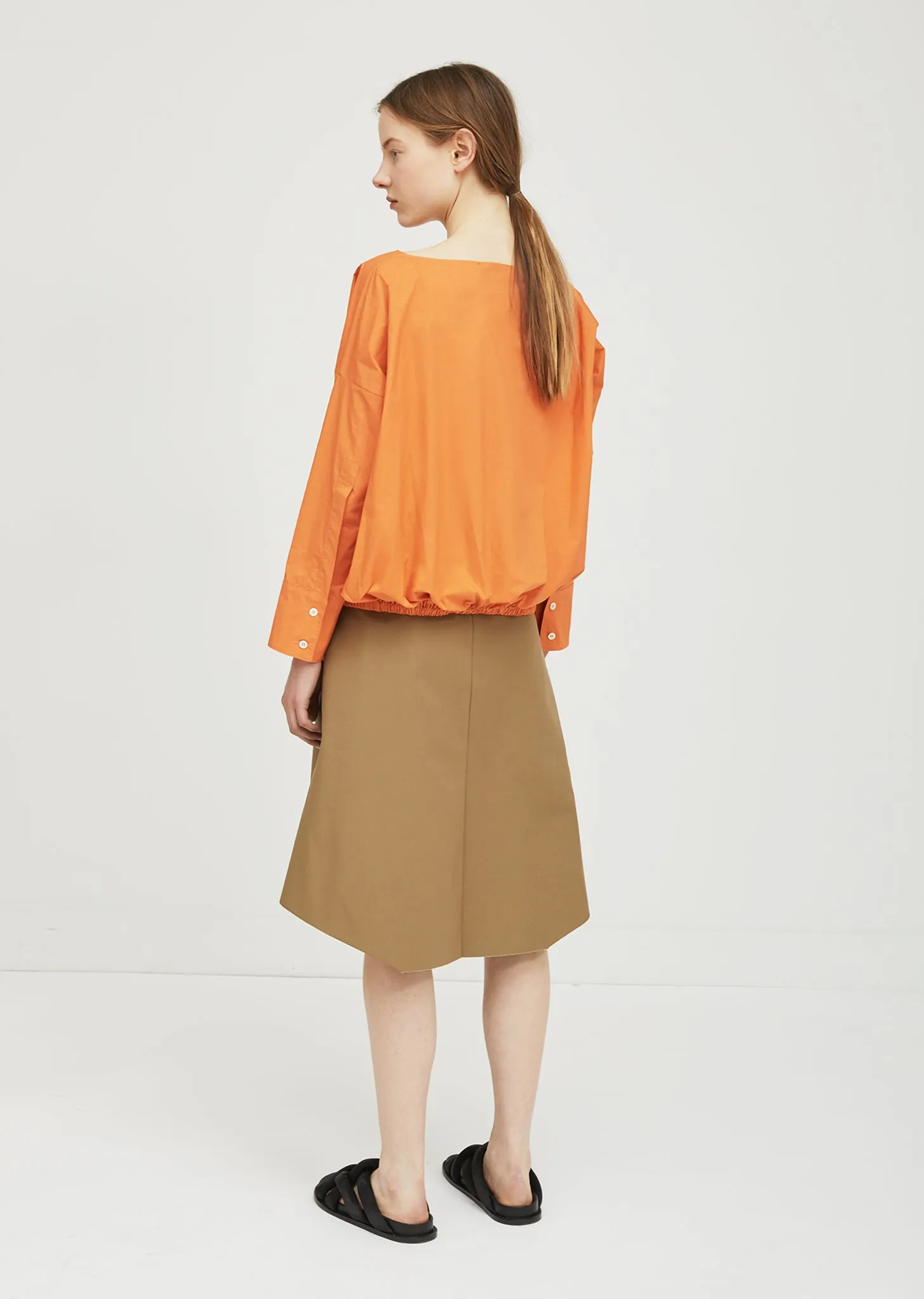 Cotton Boatneck Blouse