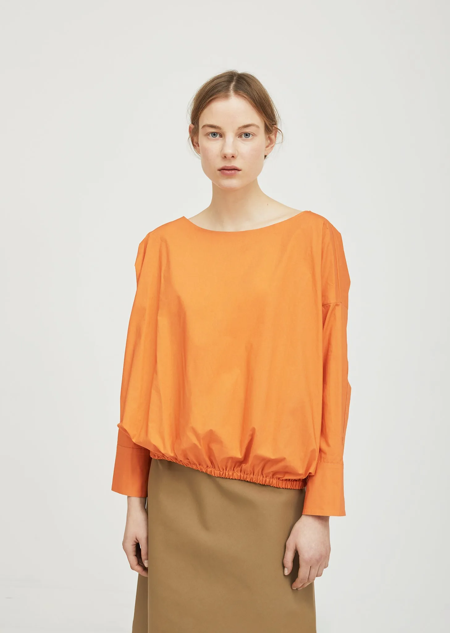 Cotton Boatneck Blouse