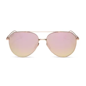 DASH - ROSE GOLD   CHERRY BLOSSOM MIRROR   POLARIZED SUNGLASSES