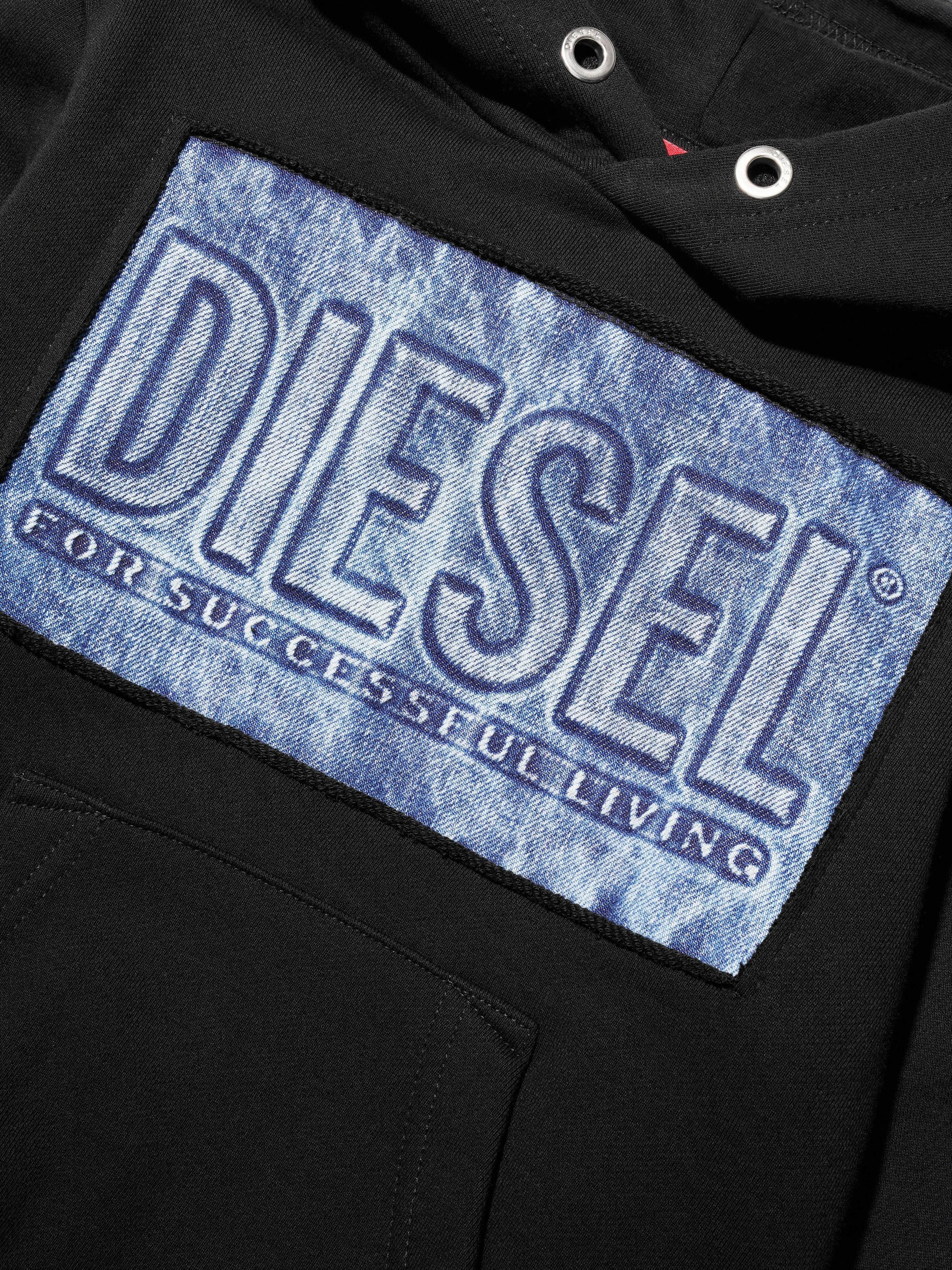 Diesel Boys Logo Hoodie in Black