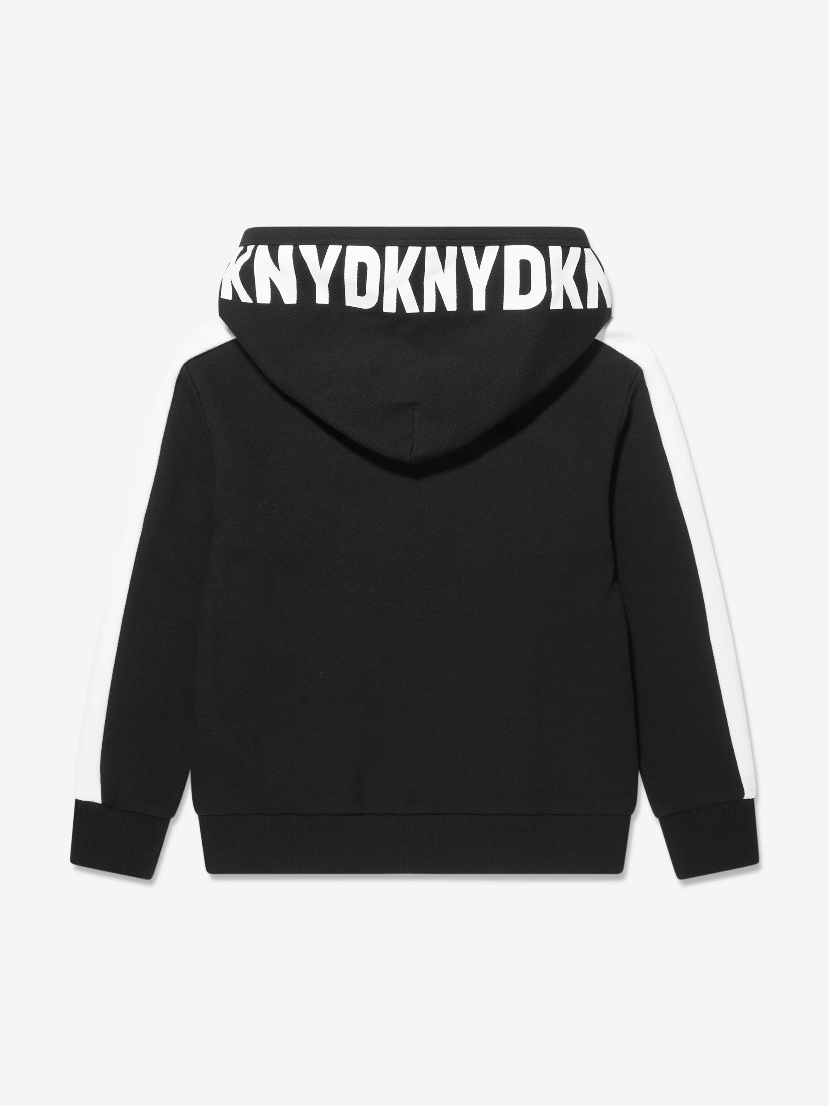 DKNY Boys Contrast Zip Up Top in Black