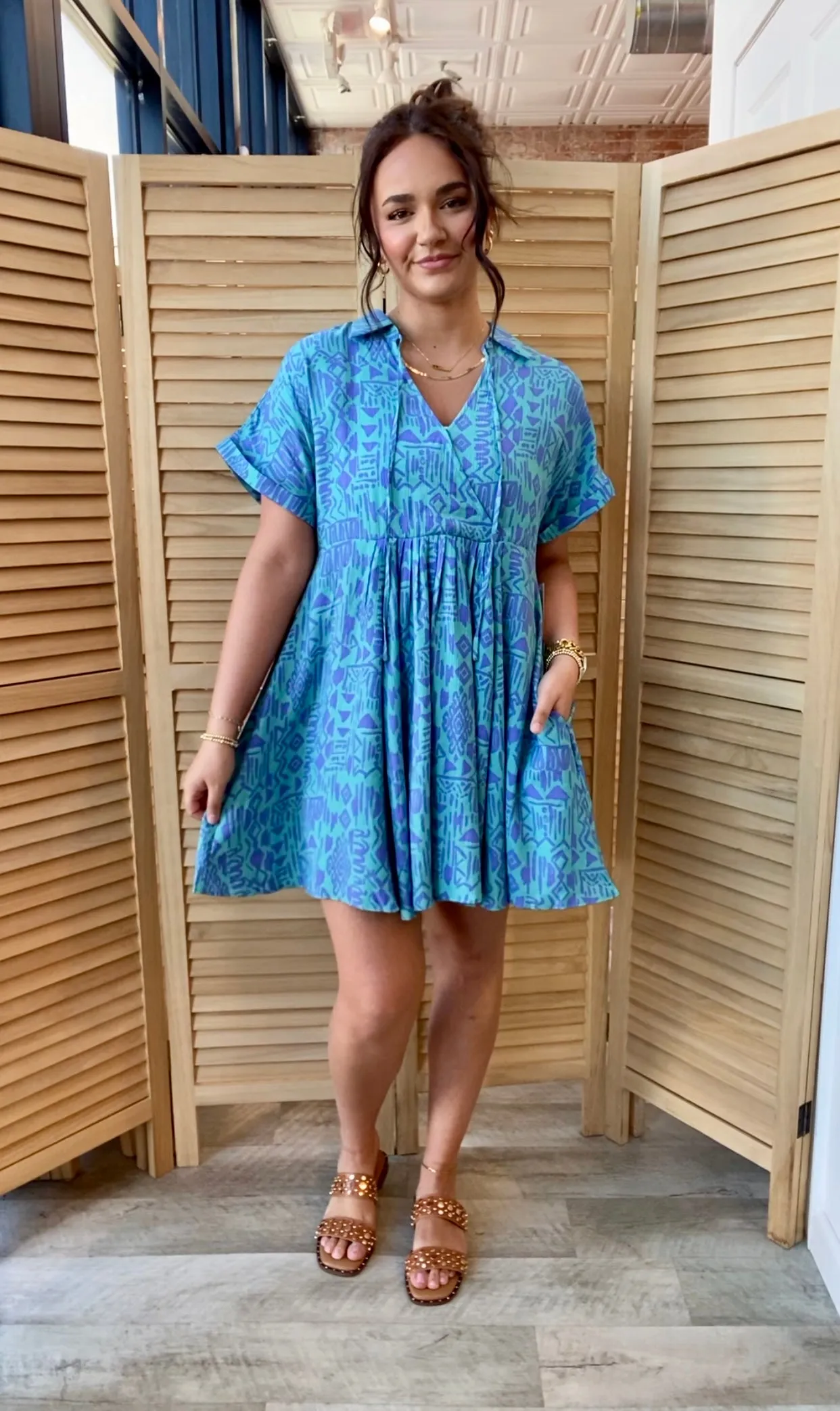 Ellie Mini Dress | Aqua