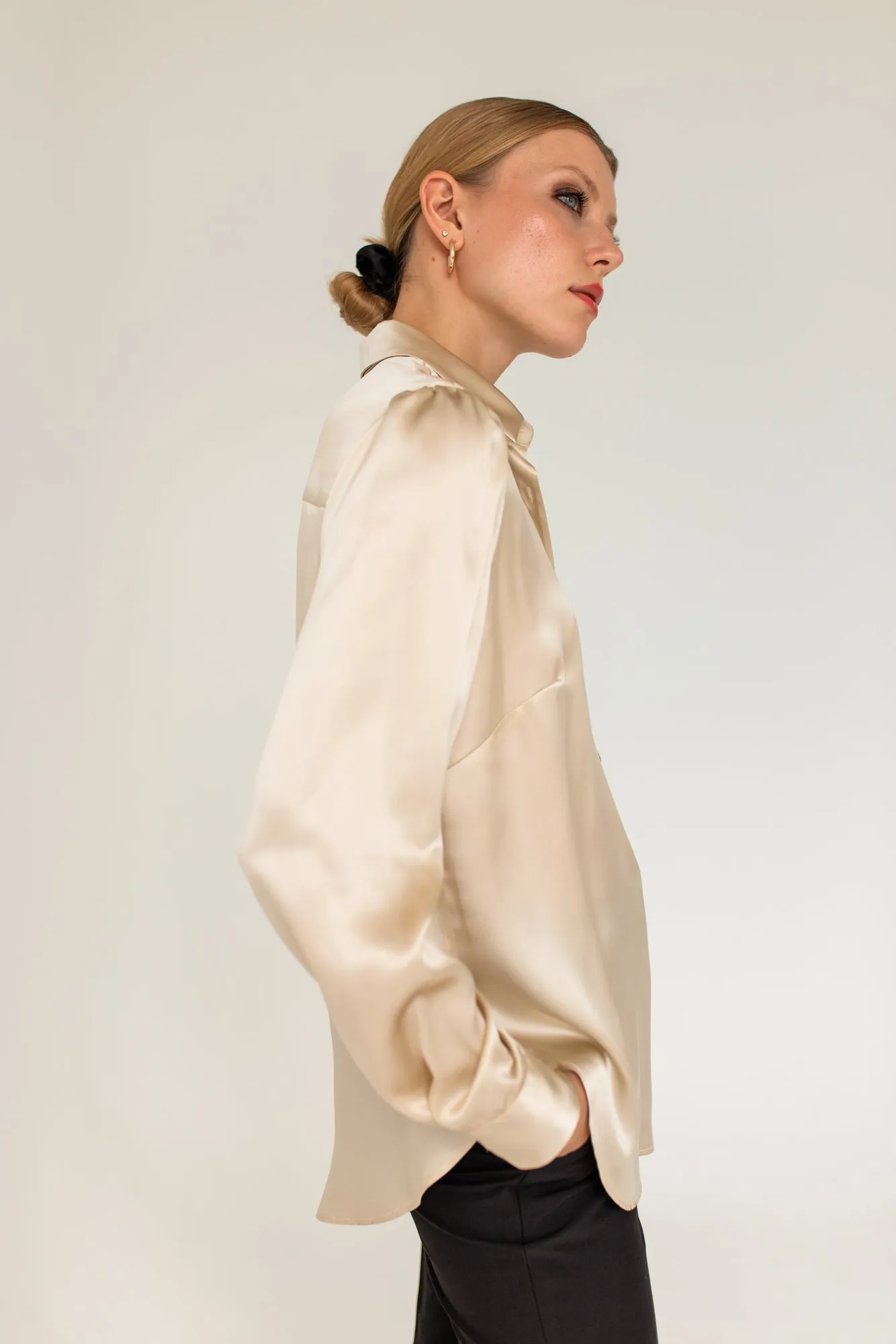 Enteliér Silk Shirt Beige