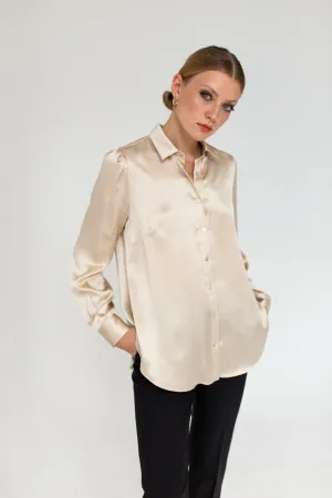 Enteliér Silk Shirt Beige