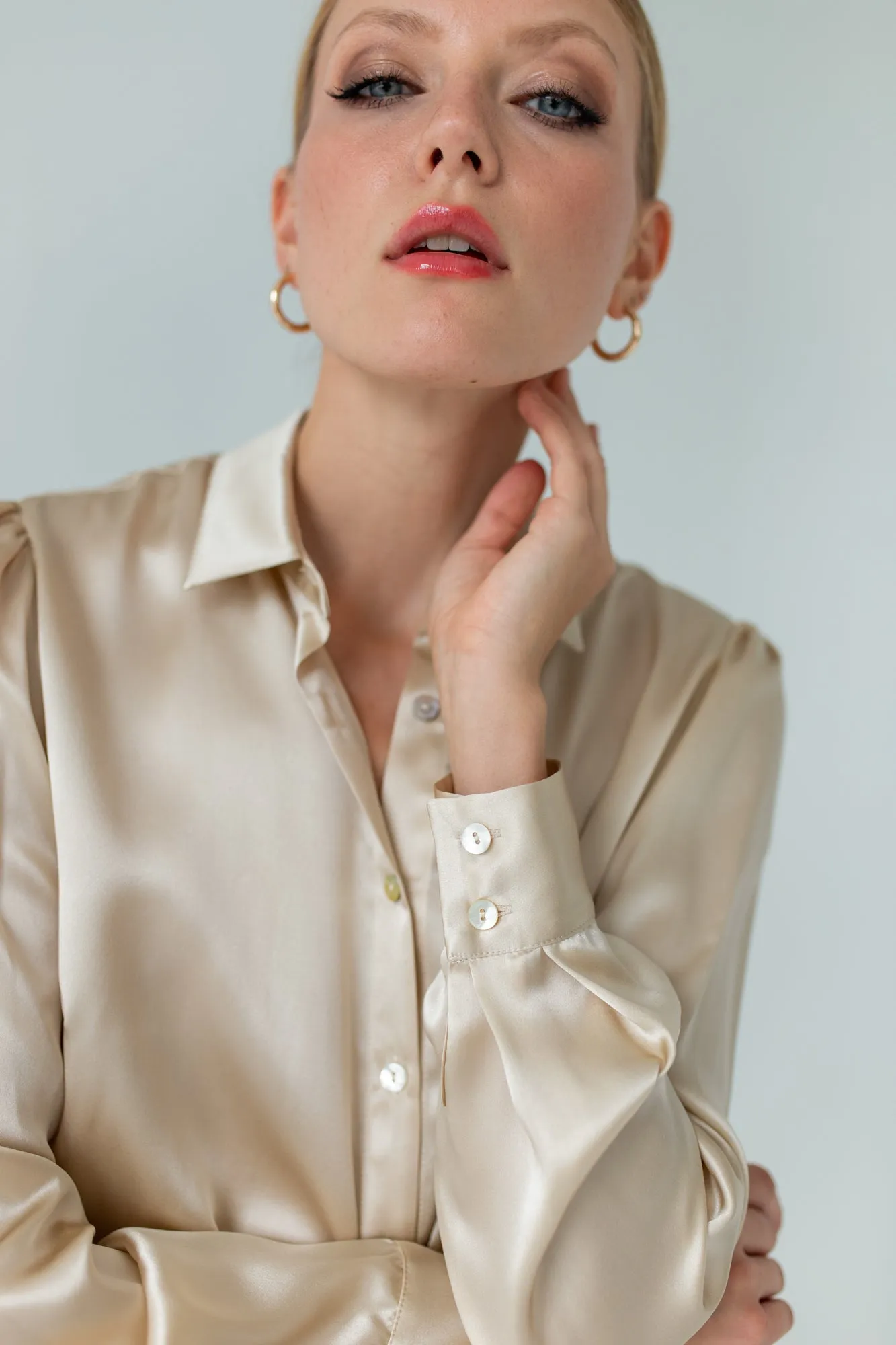 Enteliér Silk Shirt Beige